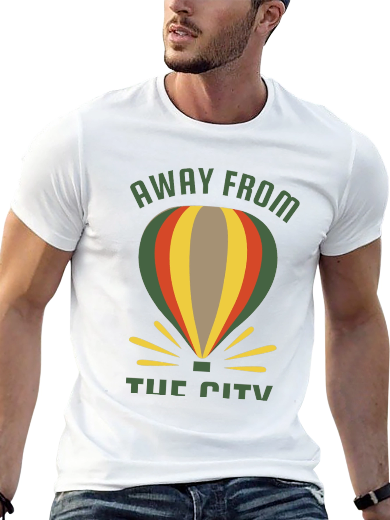 Away From The City Hot Air Balloon T-Shirt