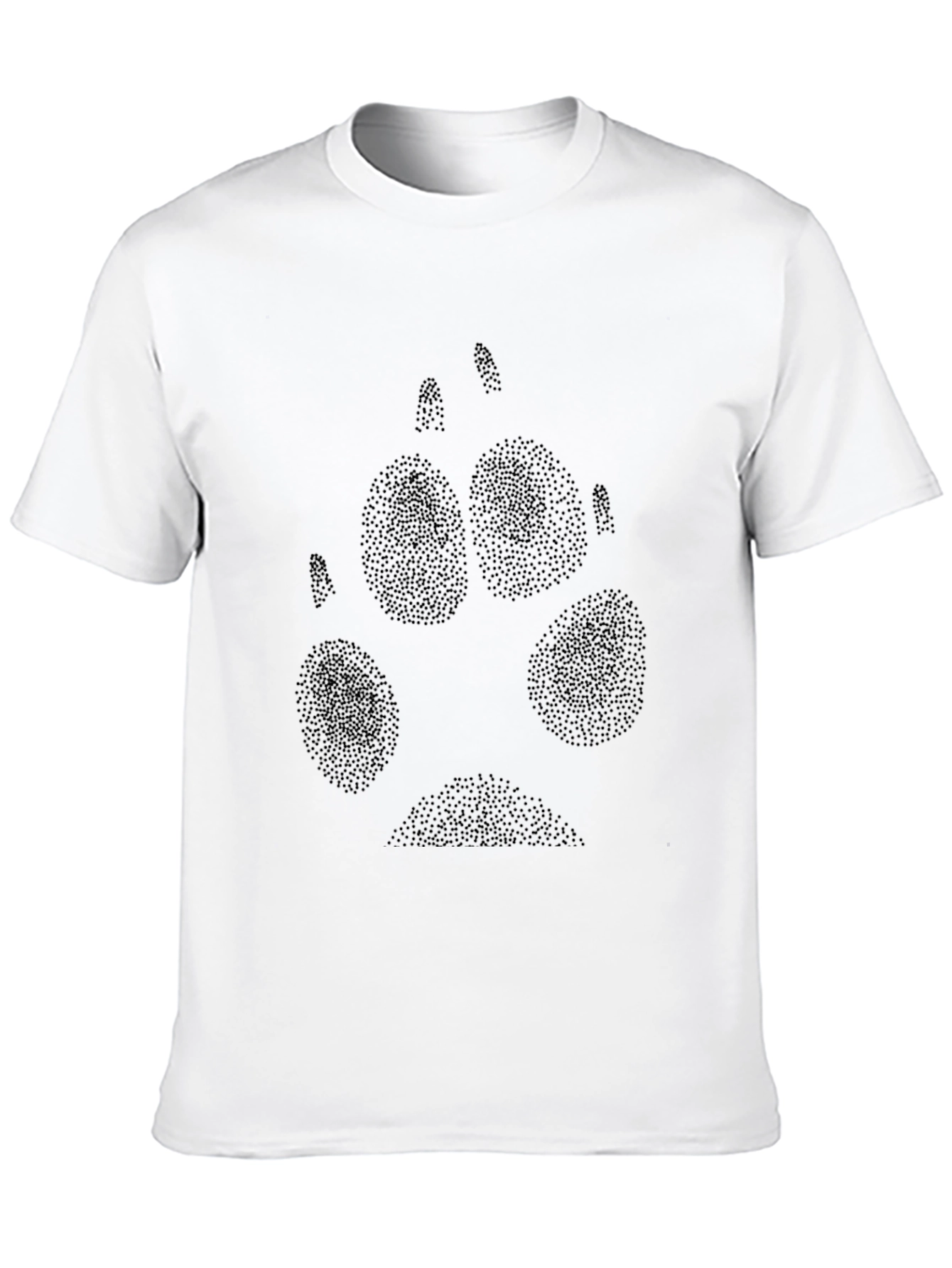 Black Wolf Paw Print T-Shirt