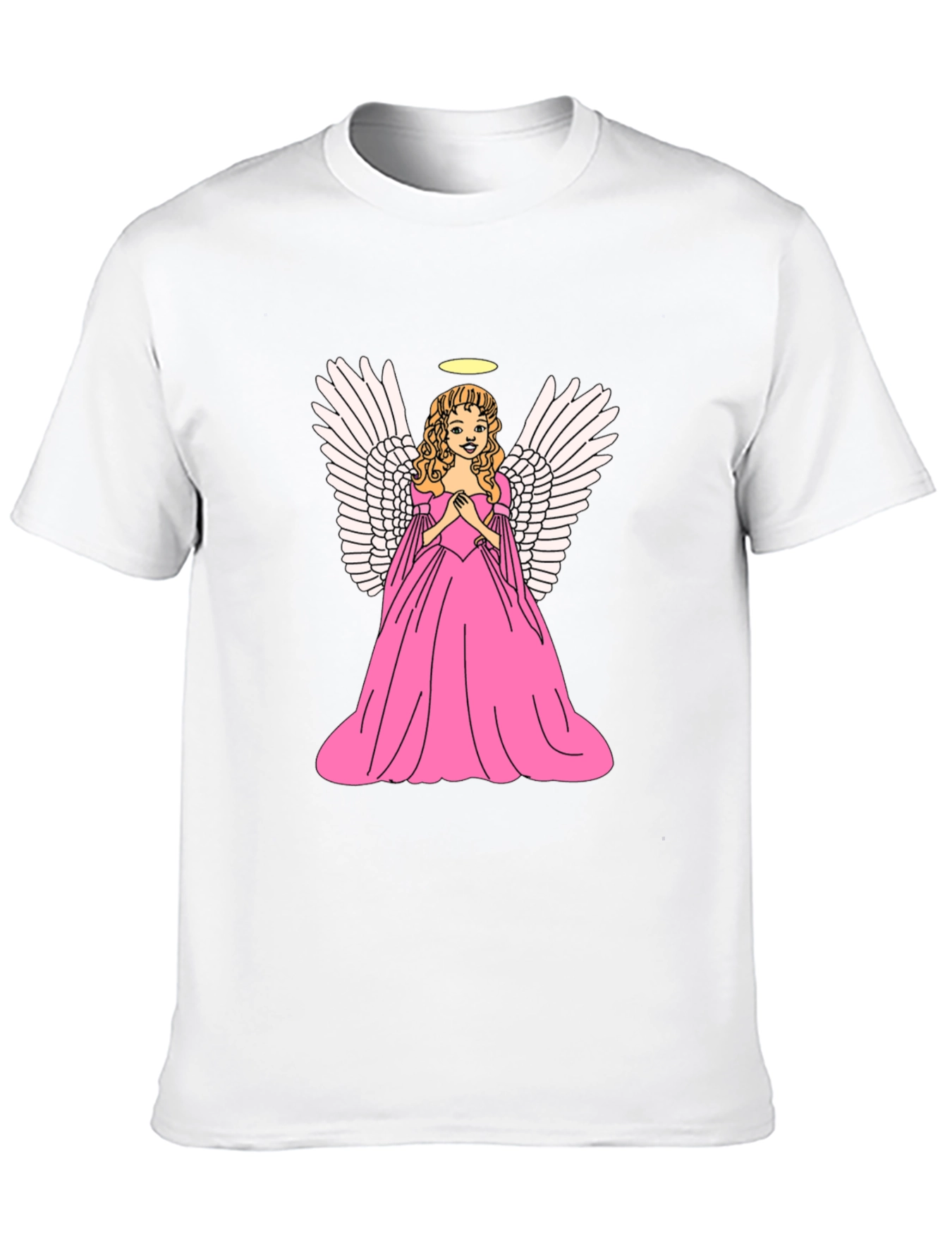 Angel Graphic Tee - Black Cotton T-Shirt