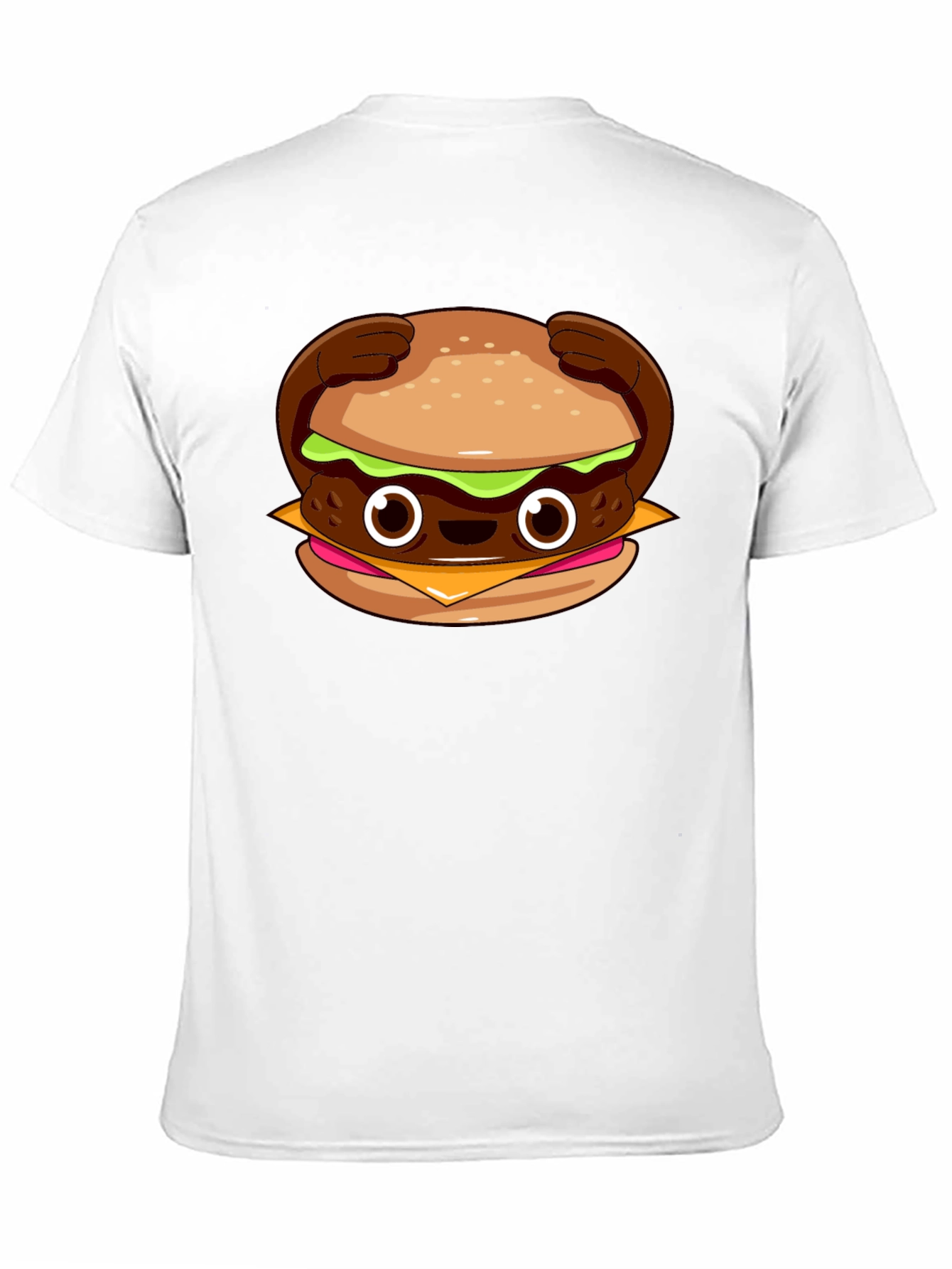 Cute Burger Graphic T-Shirt - Black