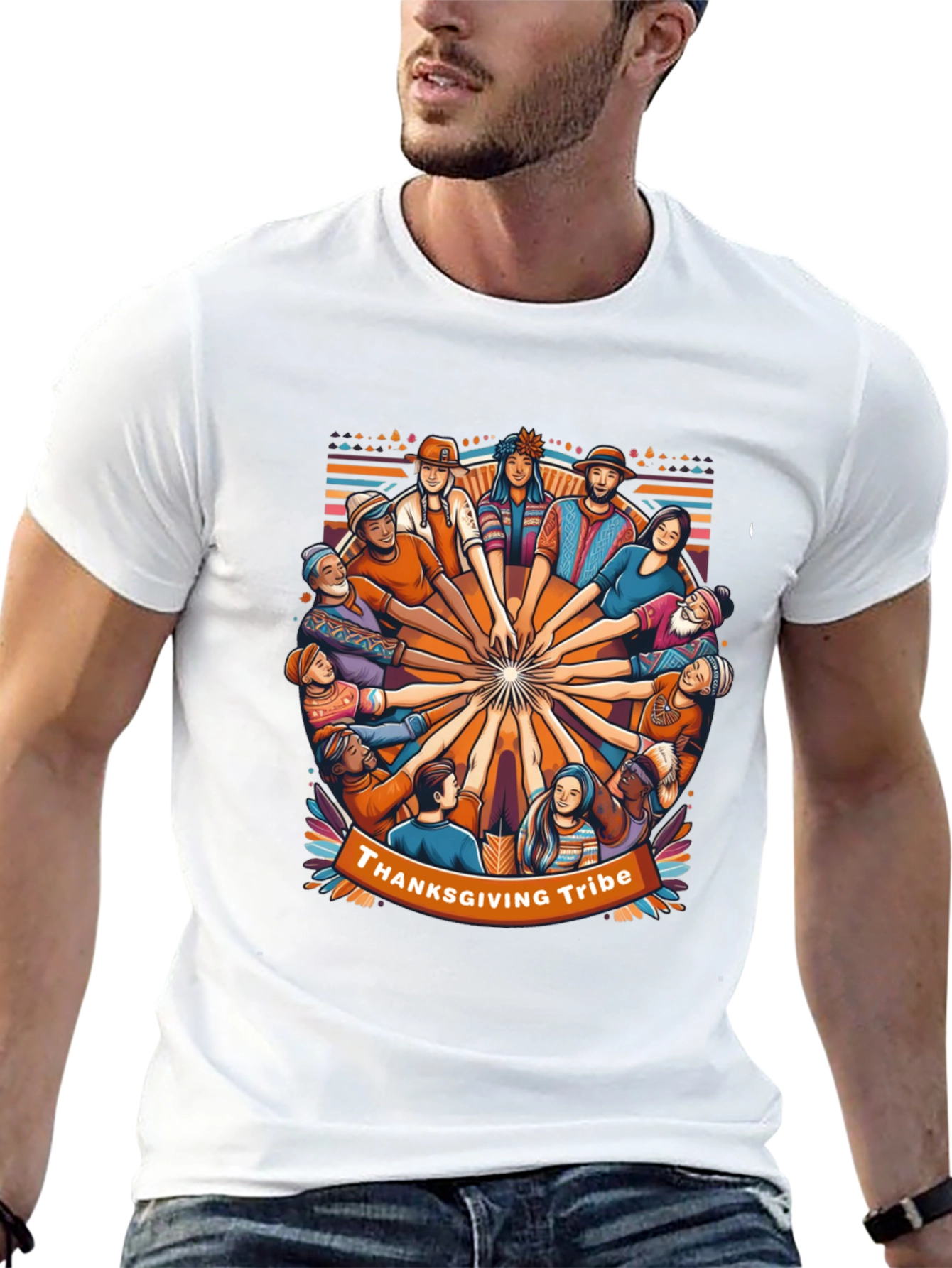 Thanksgiving Tribe Graphic T-Shirt