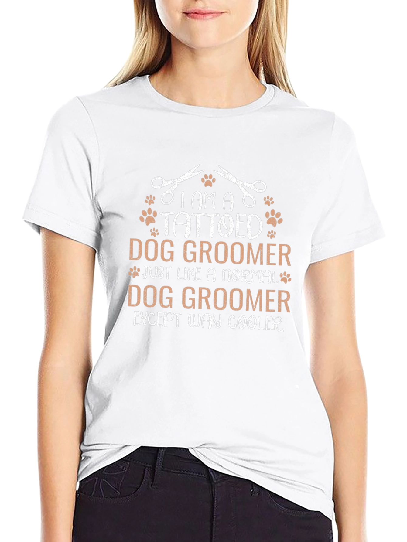 Tattooed Dog Groomer Graphic Tee - Cool Unisex Shirt