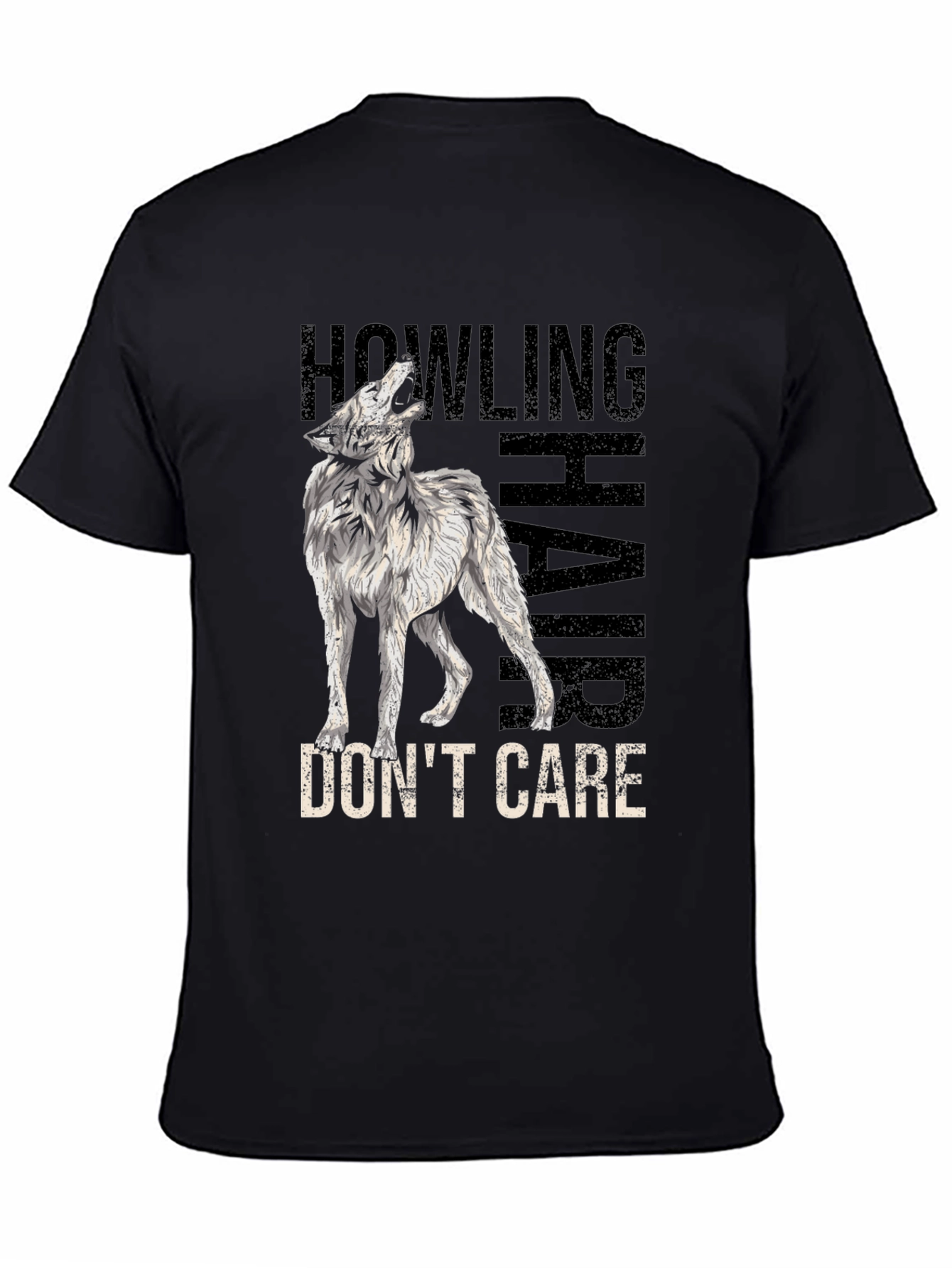 Howling Wolf Hair Dont Care Graphic Tee