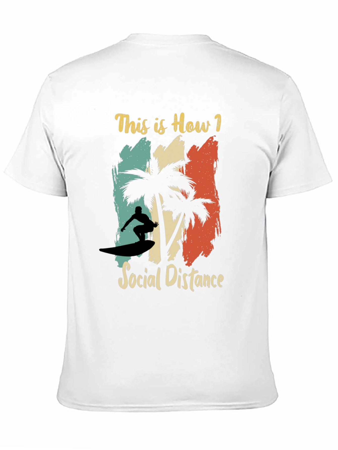 Surfing Social Distance Graphic Tee