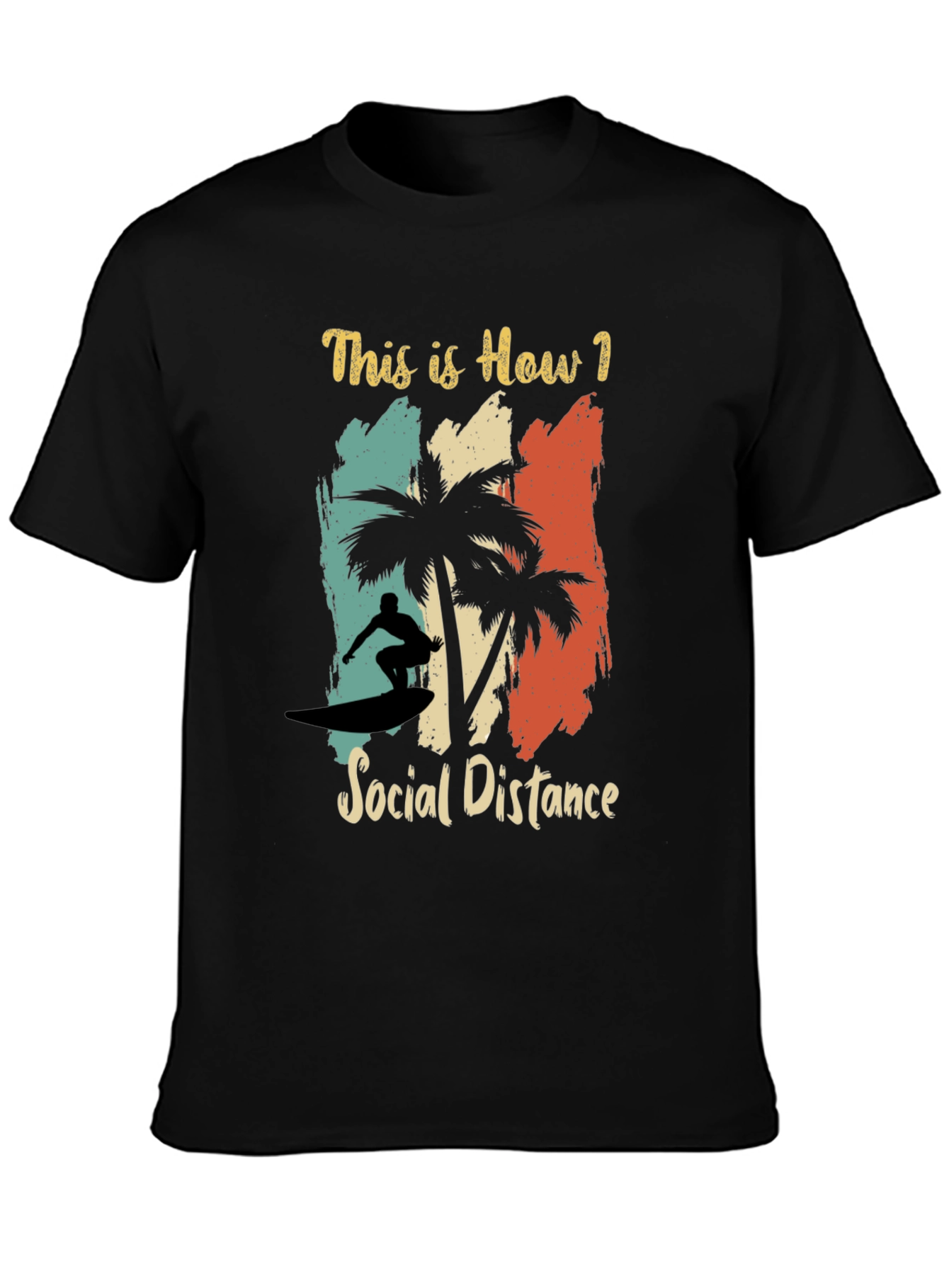 Surfing Social Distance Graphic Tee