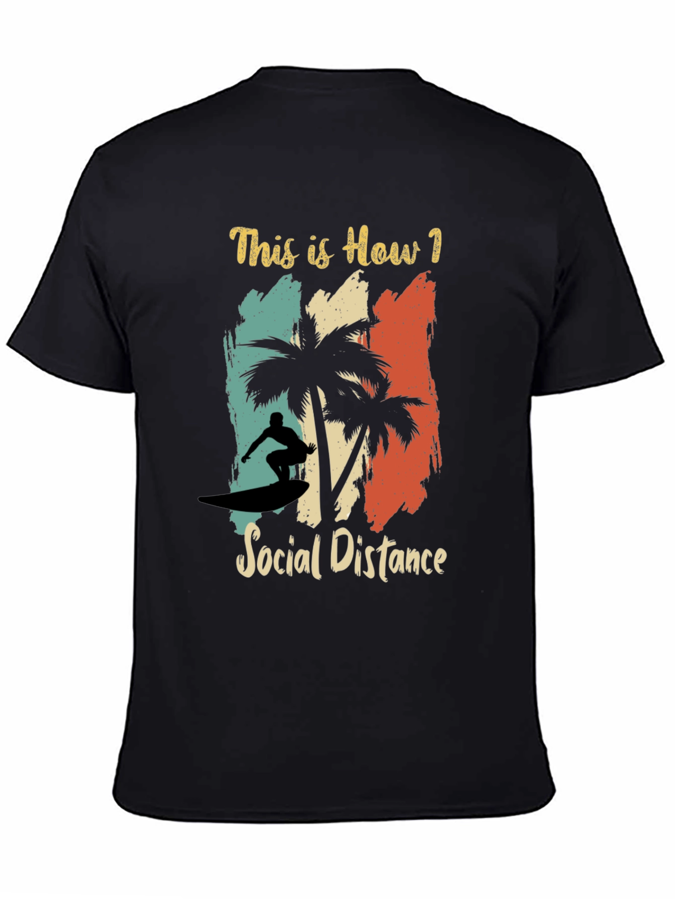 Surfing Social Distance Graphic Tee
