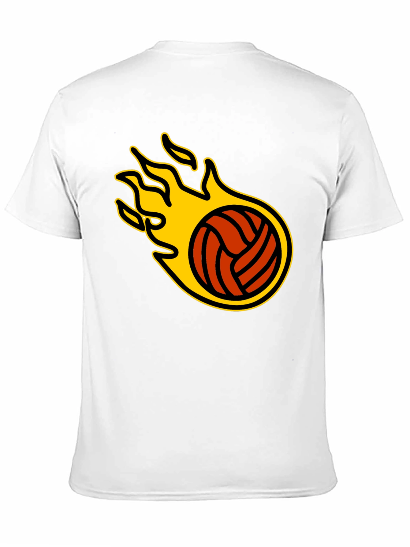 Flaming Volleyball Graphic T-Shirt