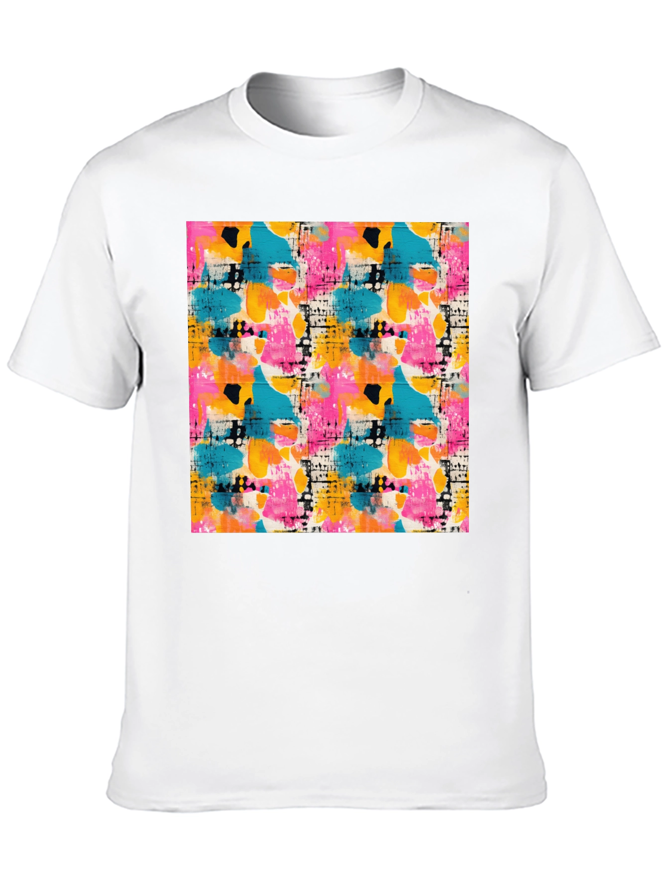 Abstract Art Print Black T-Shirt