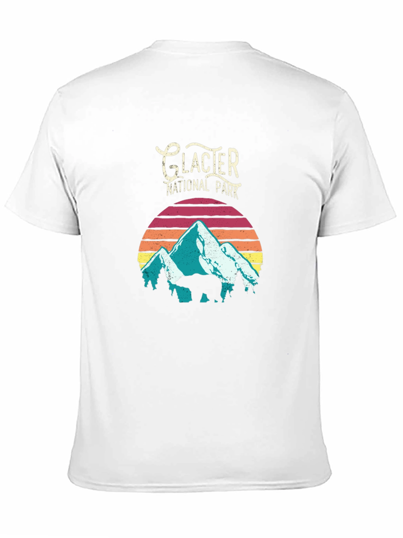 Glacier National Park Retro Graphic T-Shirt