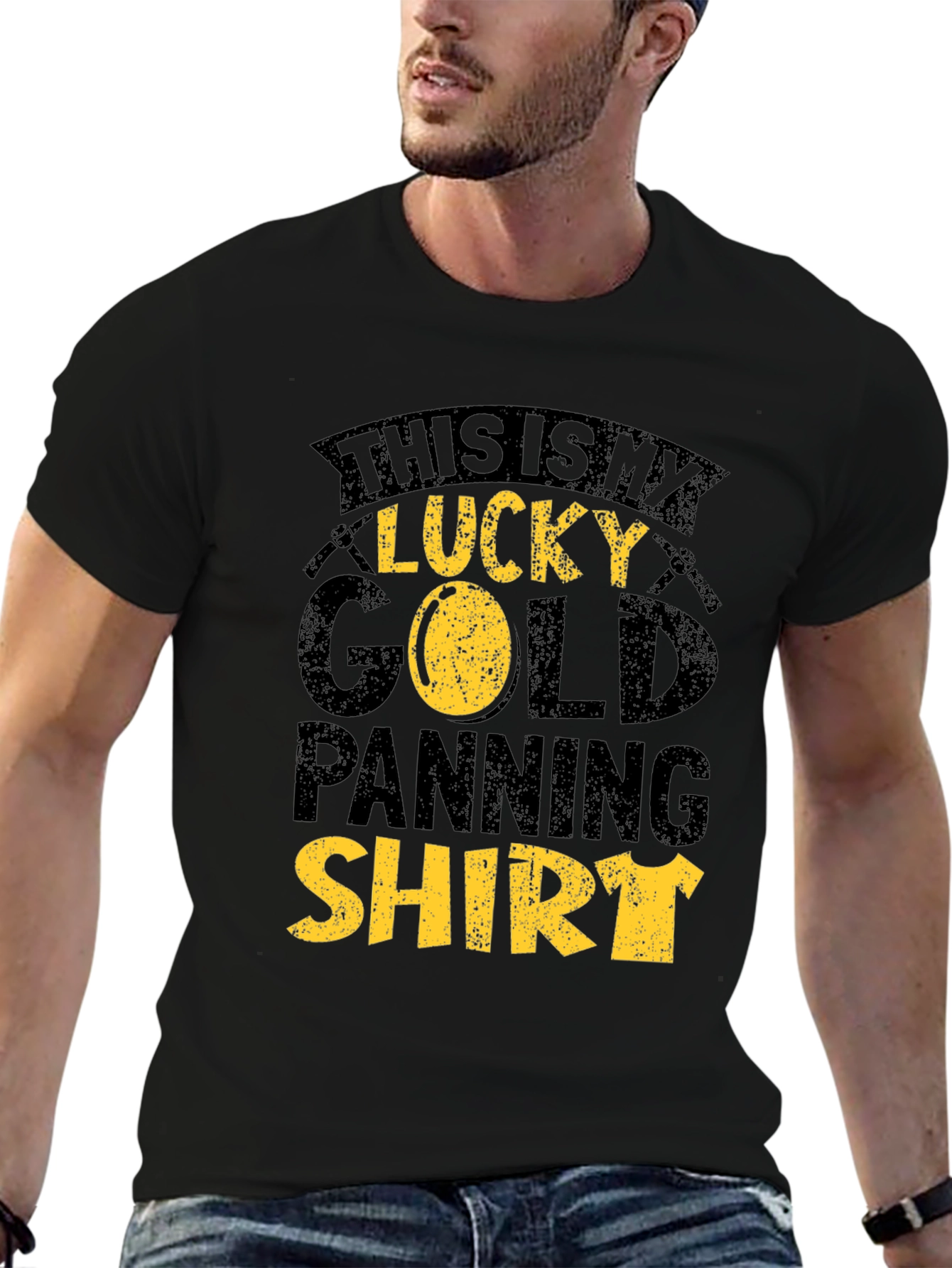 Lucky Gold Panning Shirt - Black Tee