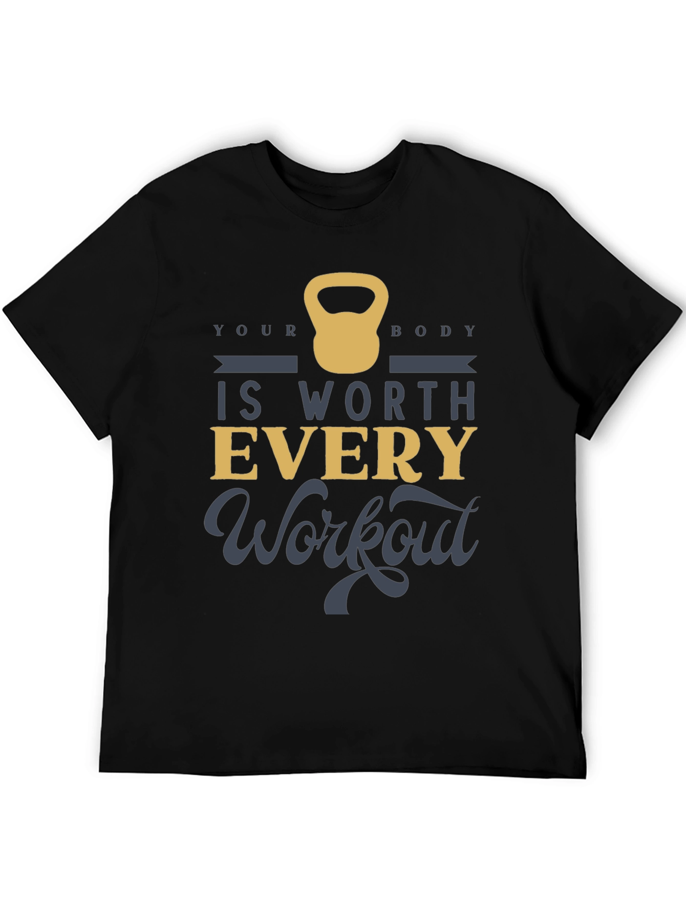Workout Motivation Black Graphic Tee
