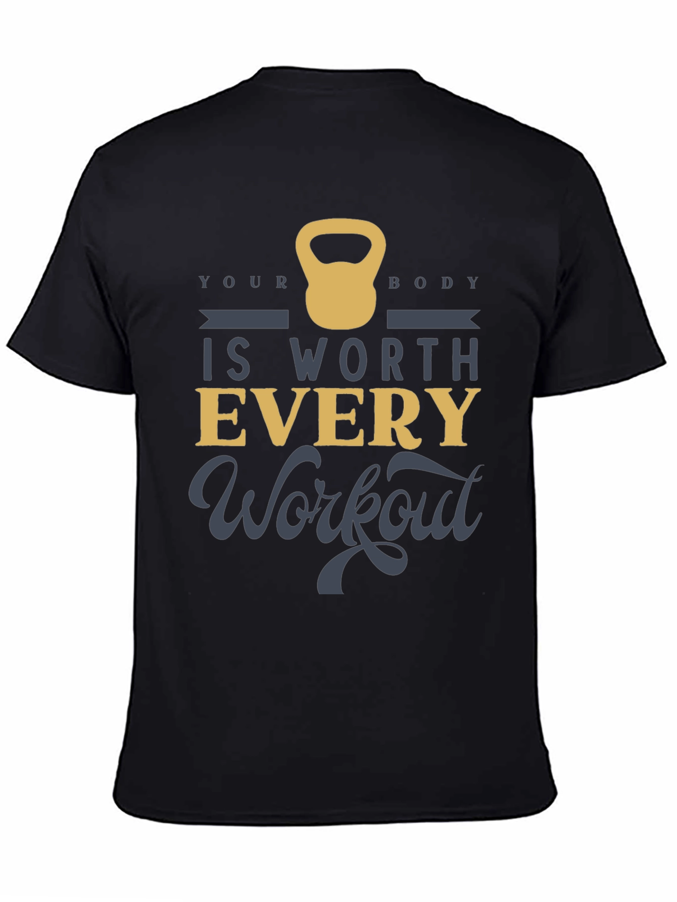 Workout Motivation Black Graphic Tee