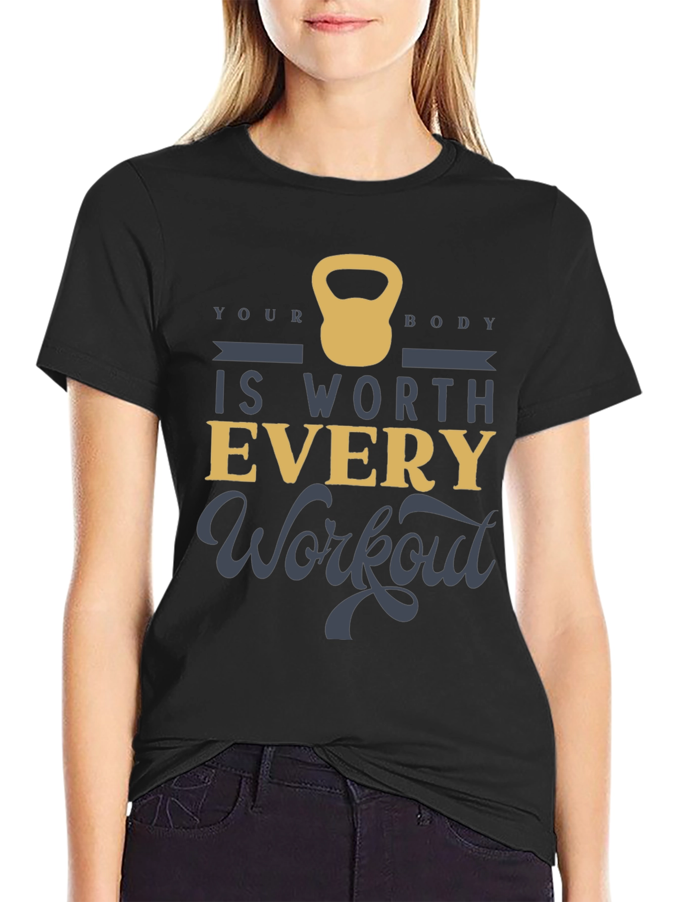 Workout Motivation Black Graphic Tee