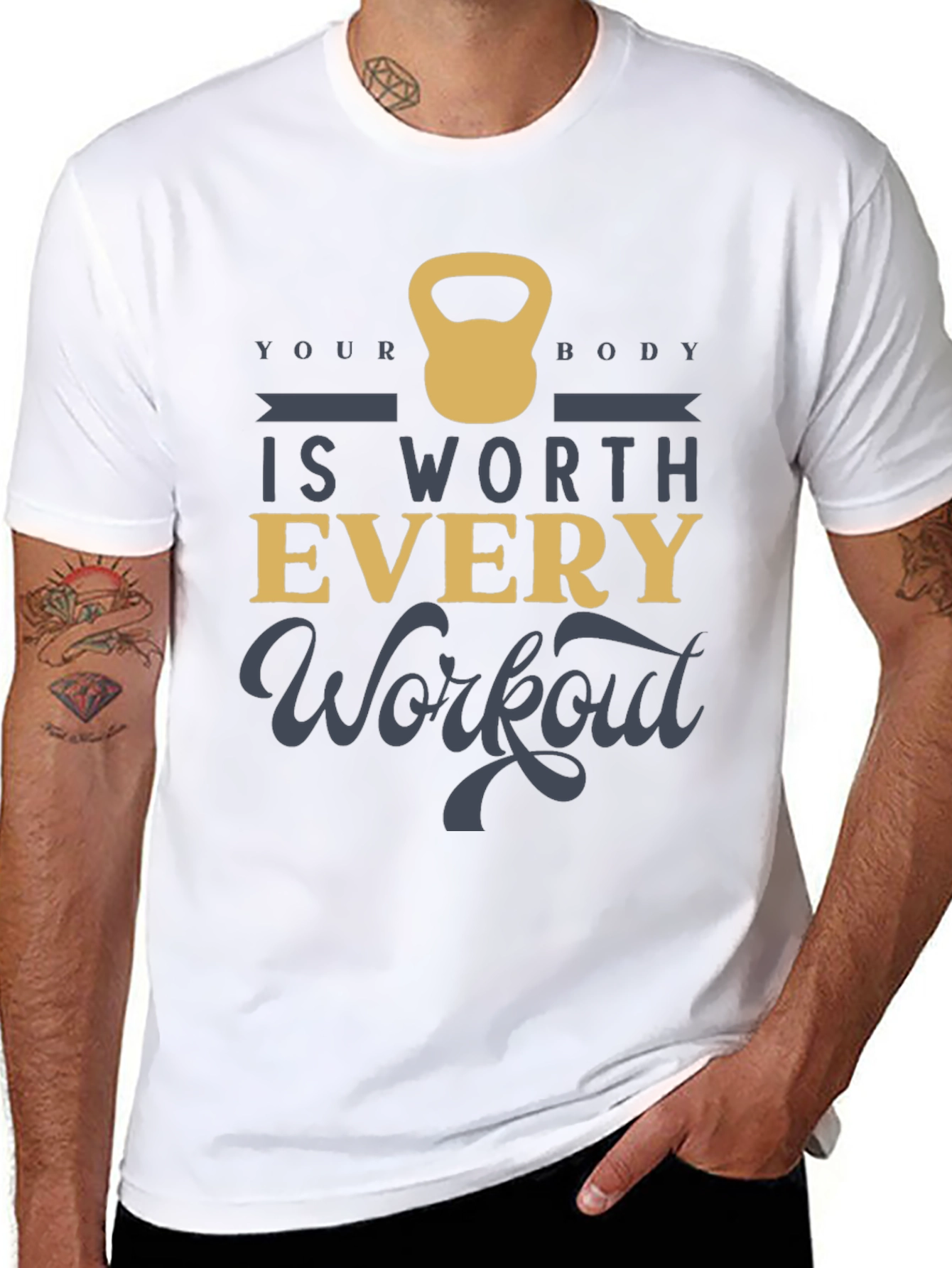 Workout Motivation Black Graphic Tee