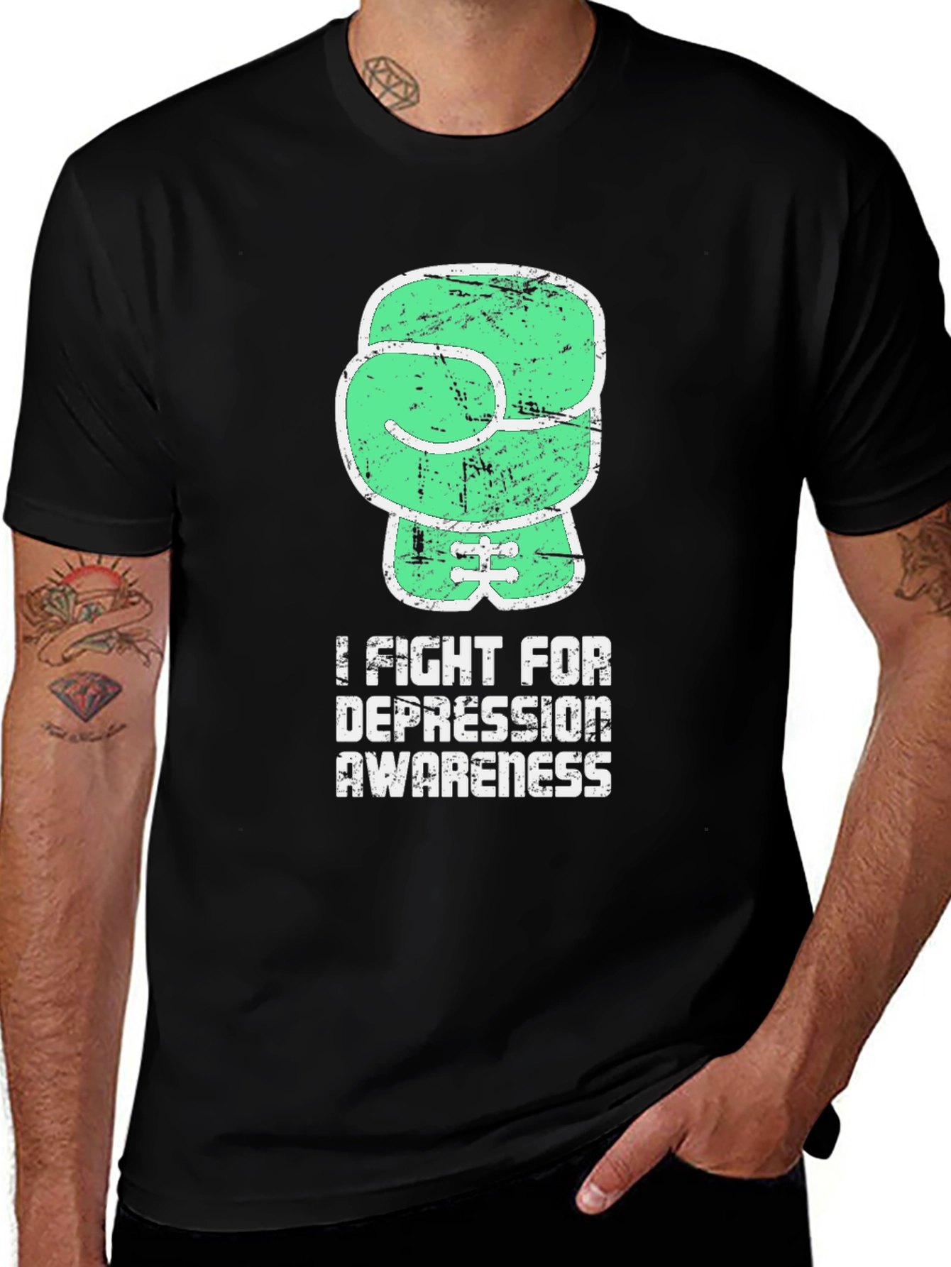 I Fight For Depression Awareness Graphic Tee