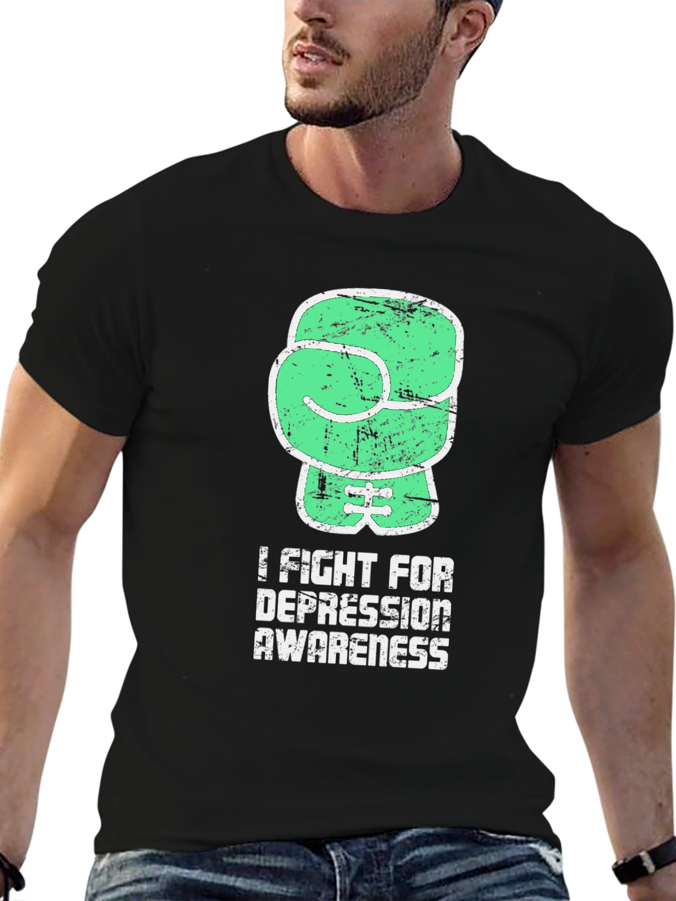 I Fight For Depression Awareness Graphic Tee