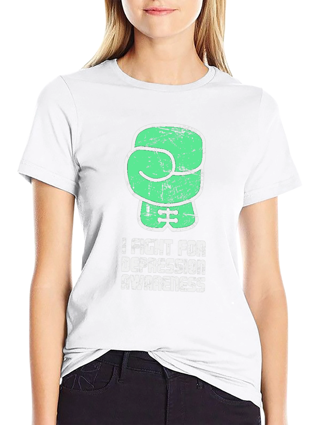 I Fight For Depression Awareness Graphic Tee