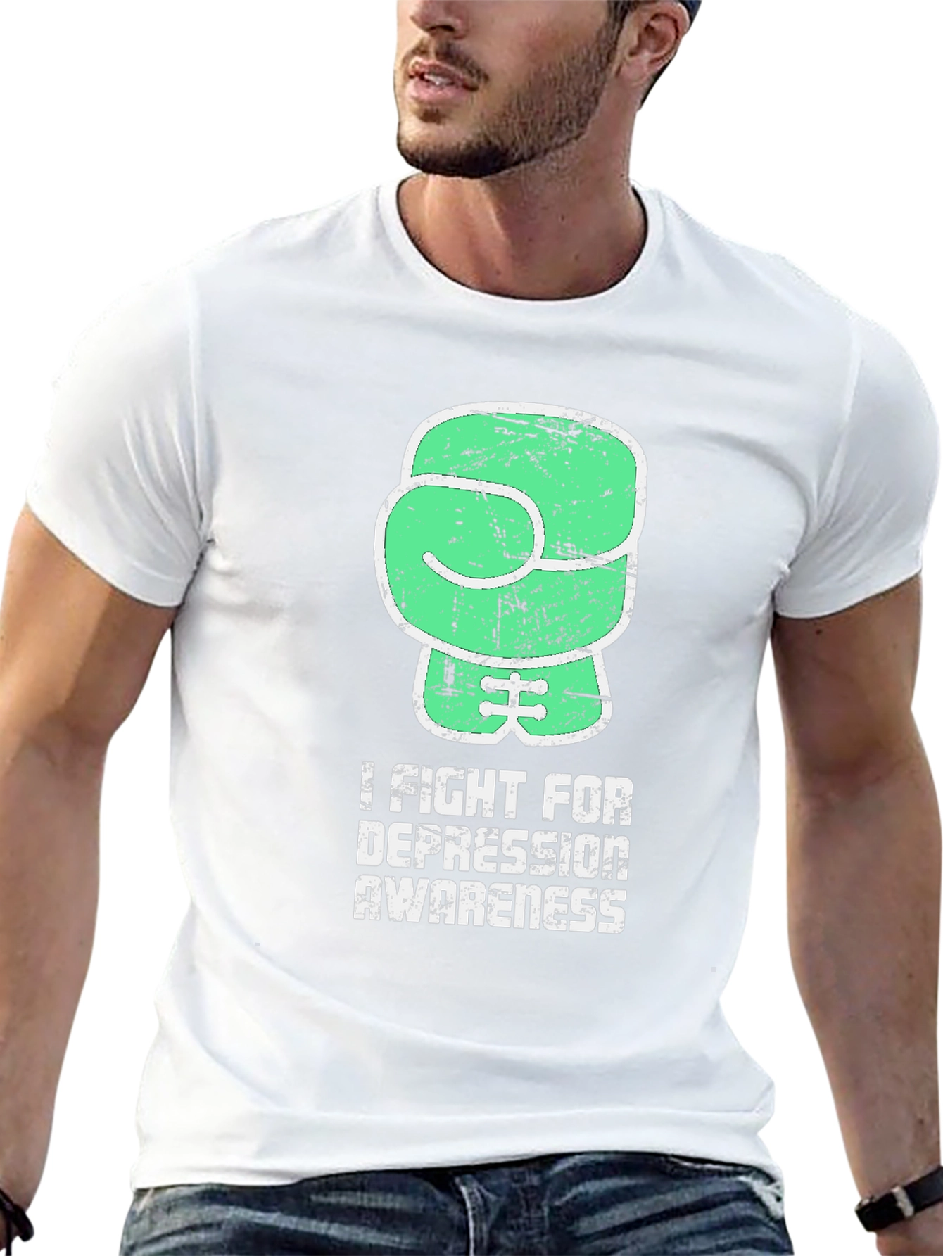 I Fight For Depression Awareness Graphic Tee