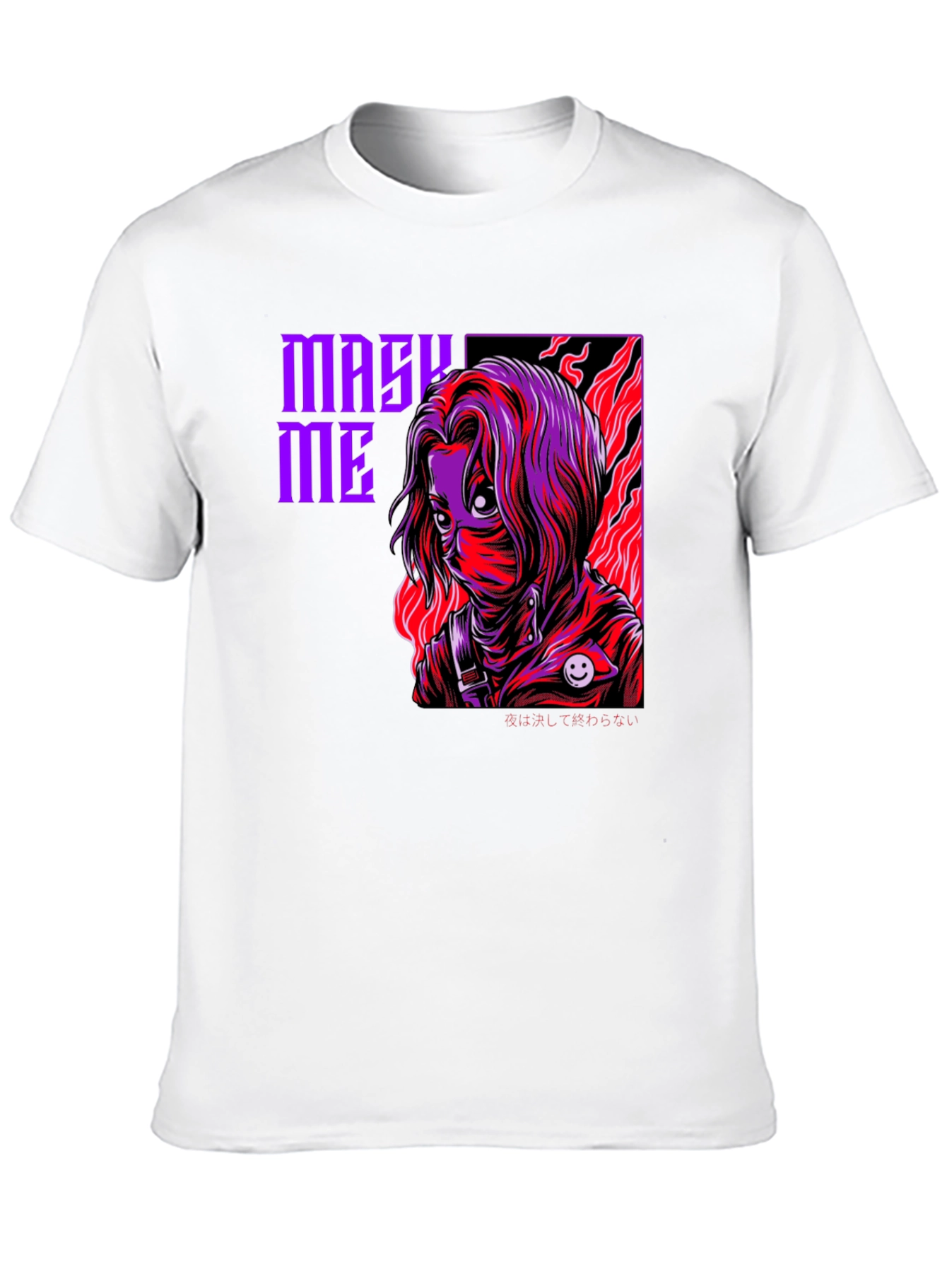 Mask Me Graphic Tee - Anime Inspired Design
