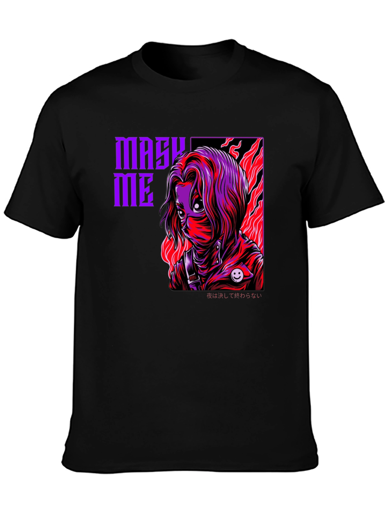 Mask Me Graphic Tee - Anime Inspired Design