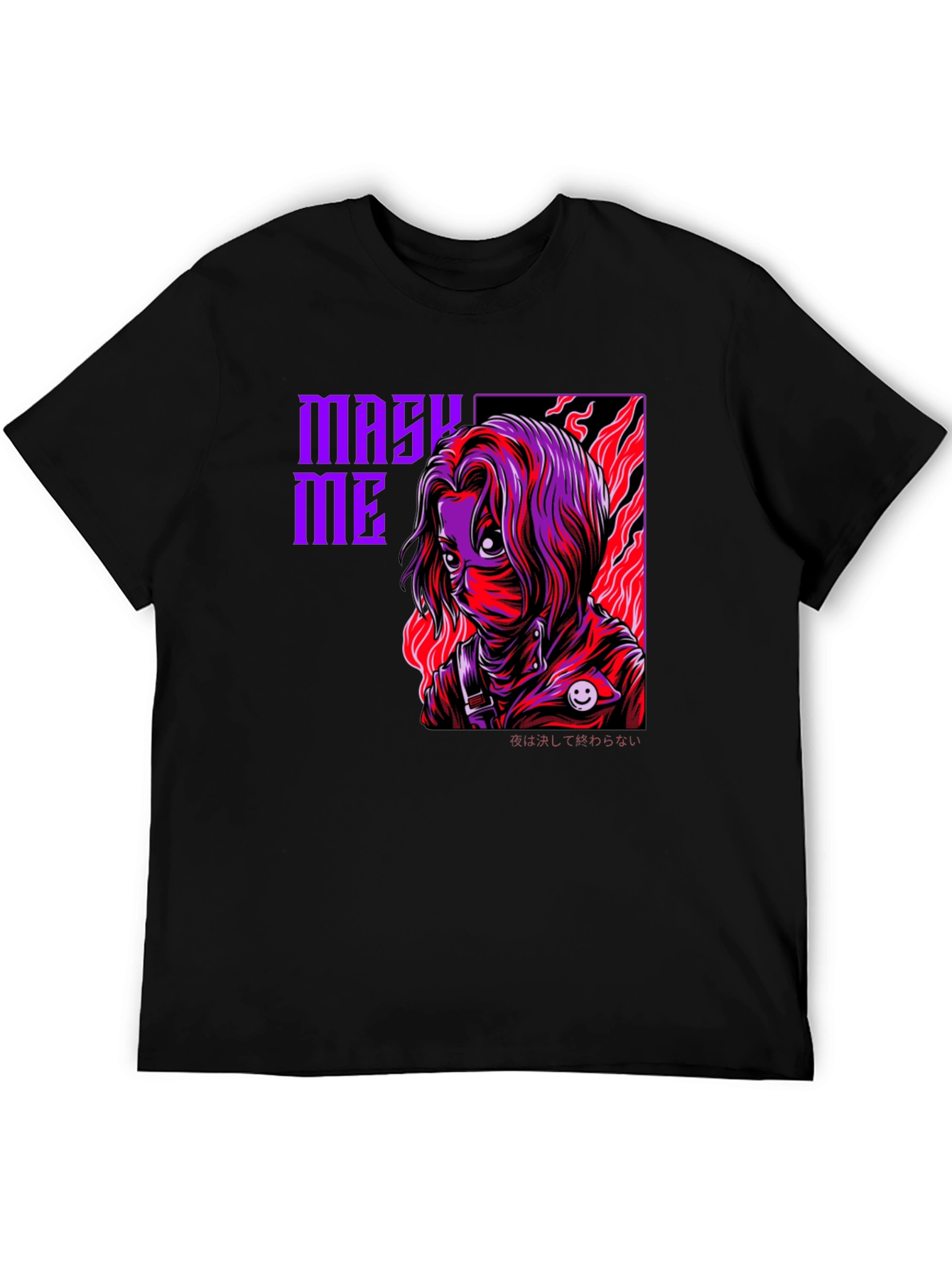 Mask Me Graphic Tee - Anime Inspired Design