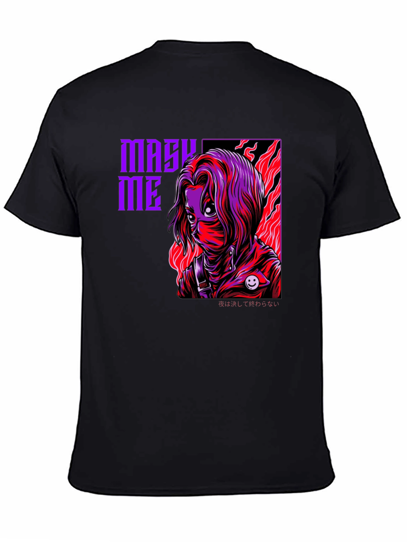 Mask Me Graphic Tee - Anime Inspired Design
