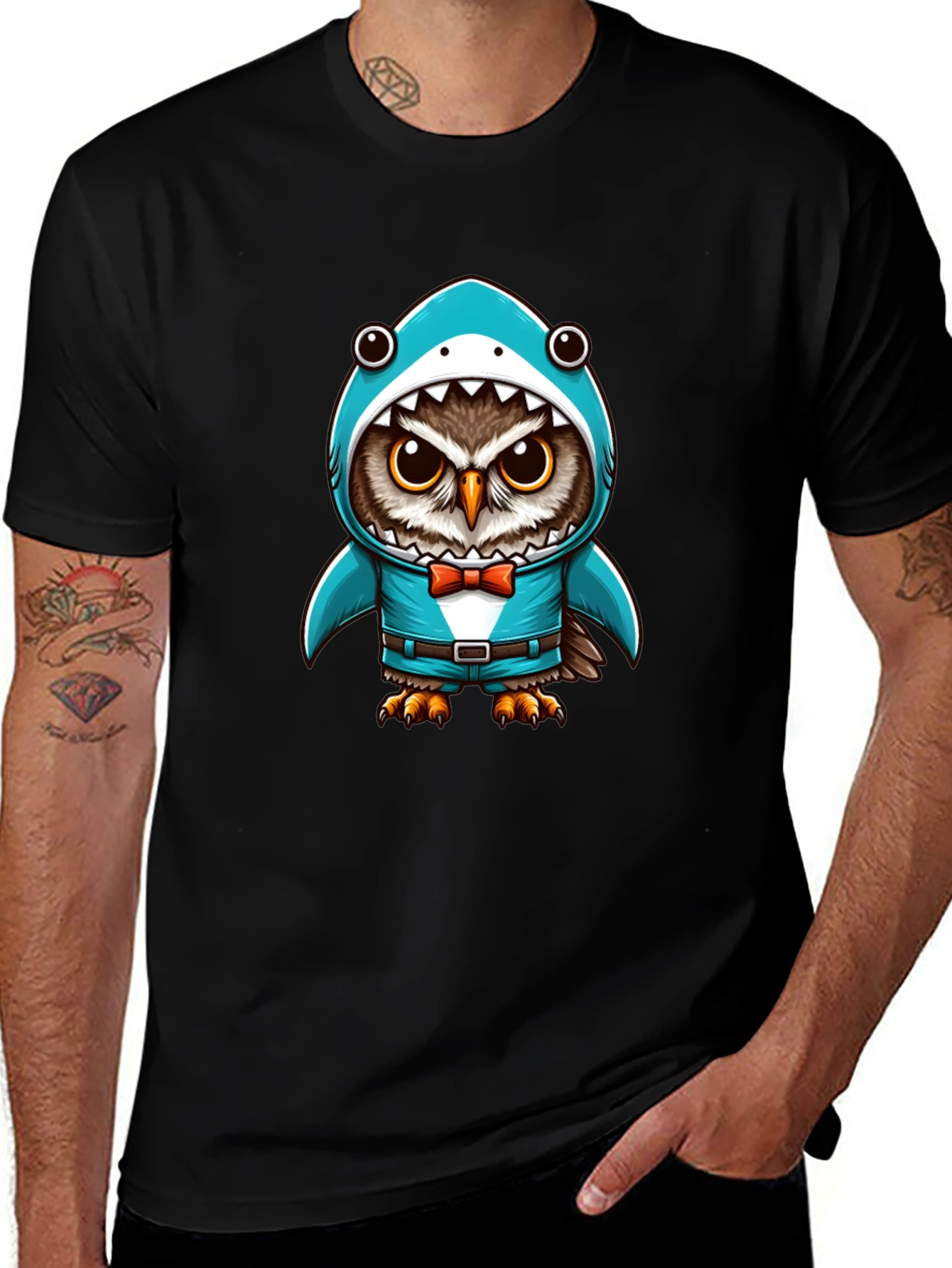 Owl Shark Costume Graphic Tee