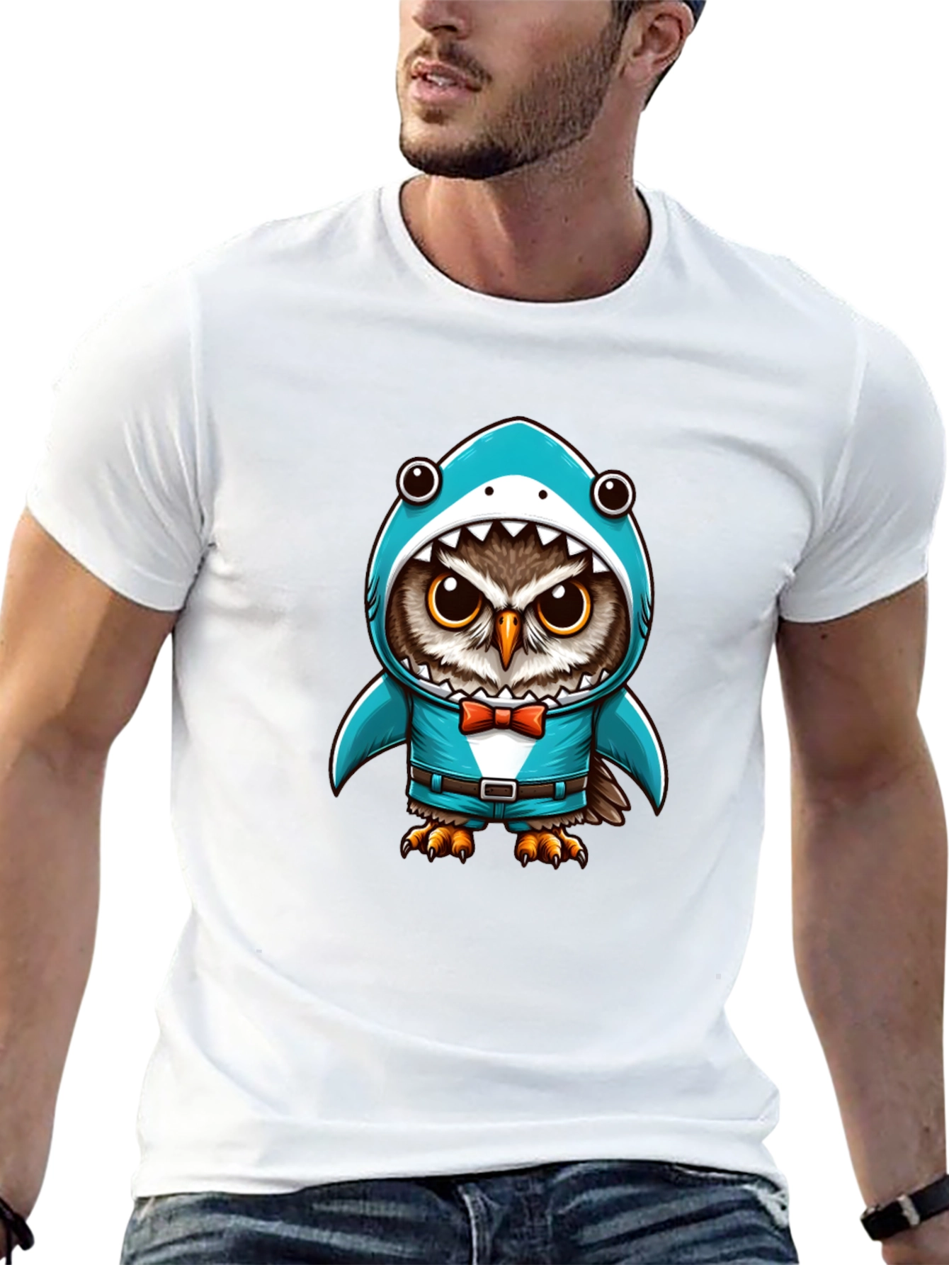 Owl Shark Costume Graphic Tee