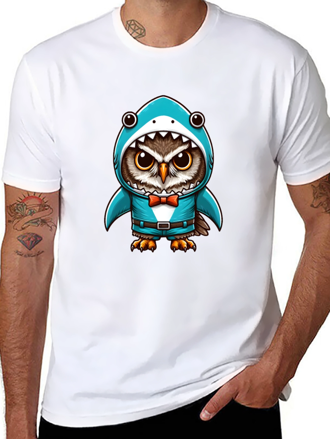 Owl Shark Costume Graphic Tee