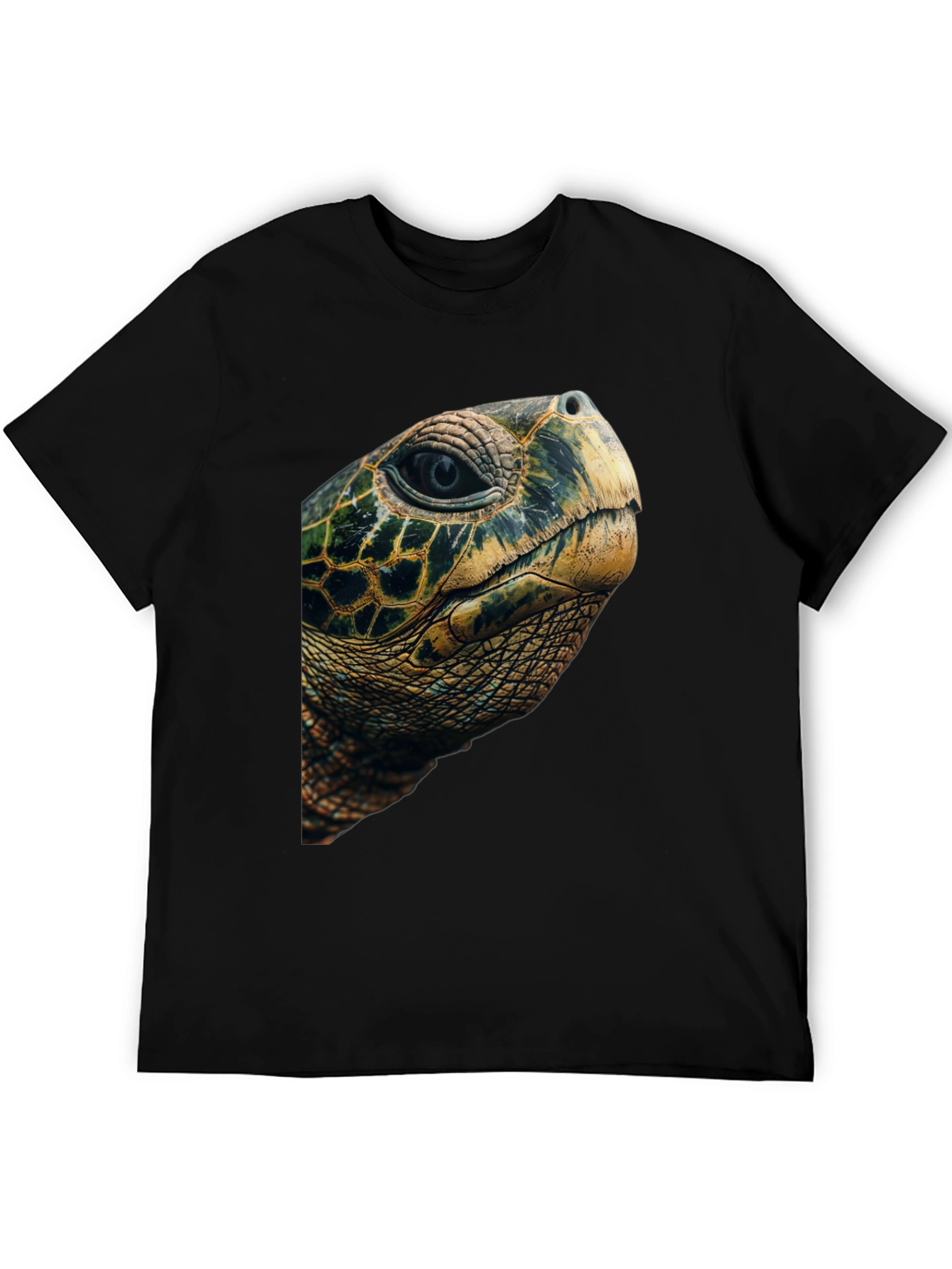 Sea Turtle Graphic Tee - Black Cotton Blend T-Shirt