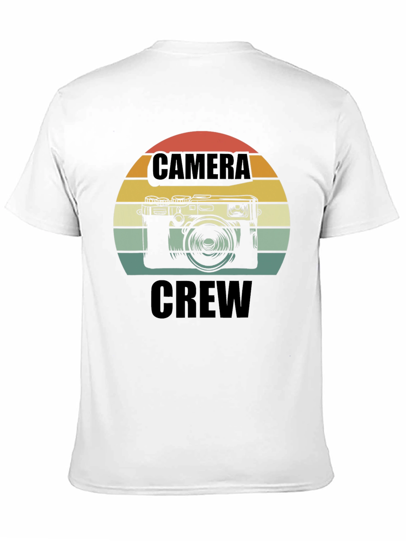 Camera Crew Retro Style Graphic Tee