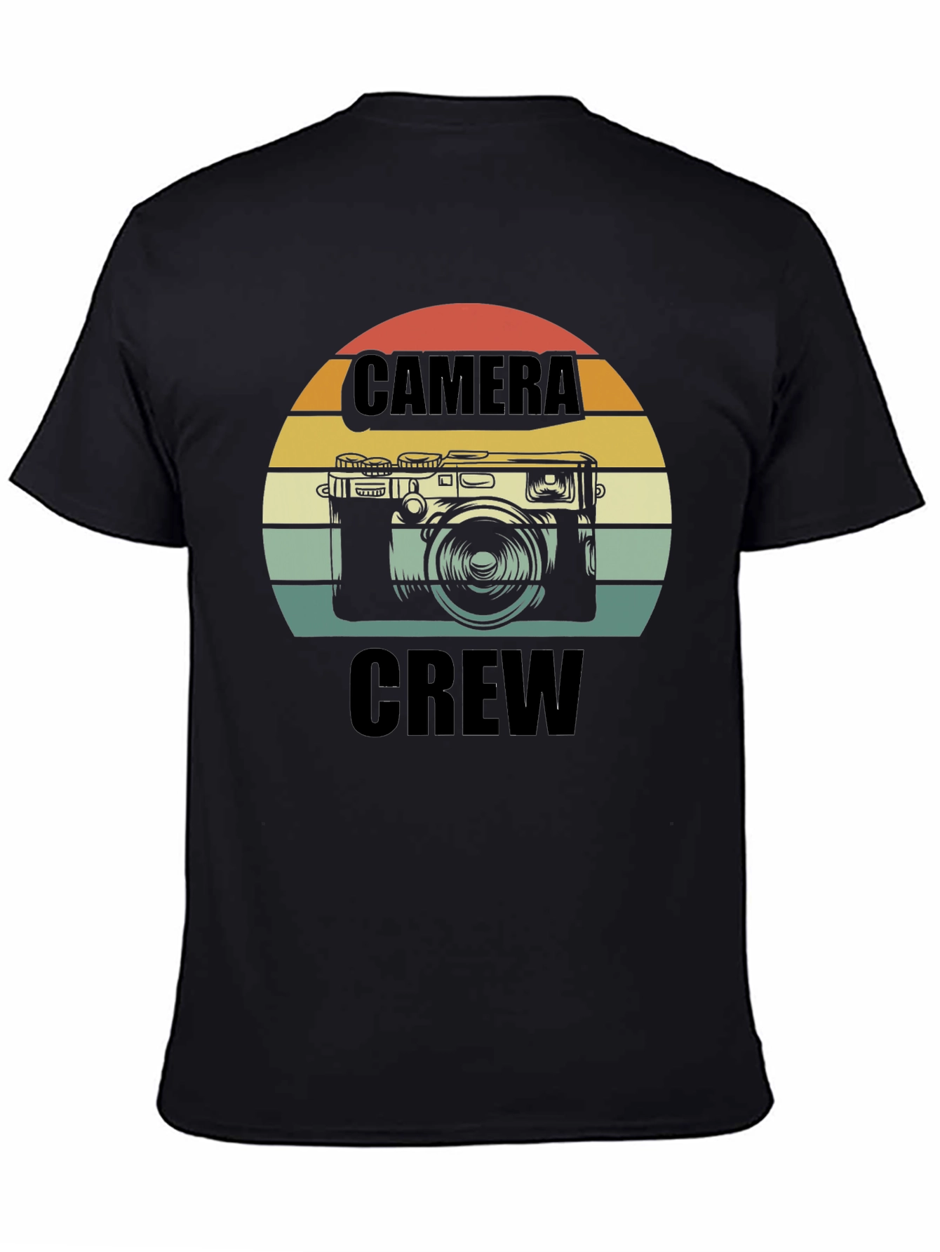 Camera Crew Retro Style Graphic Tee