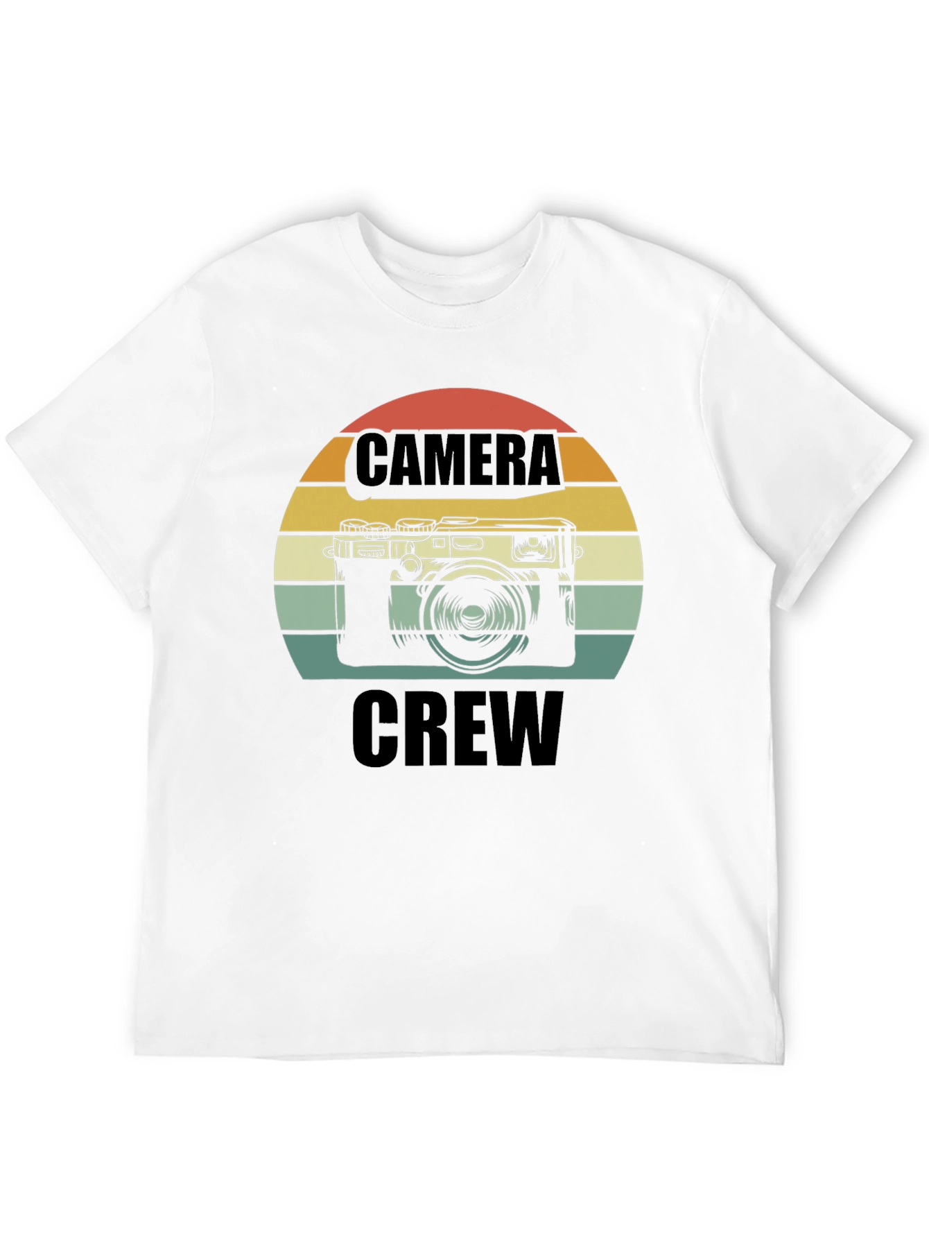 Camera Crew Retro Style Graphic Tee