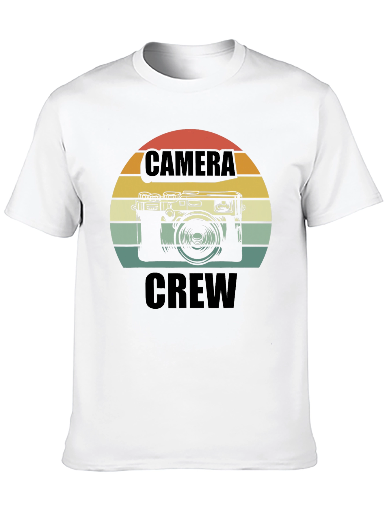 Camera Crew Retro Style Graphic Tee