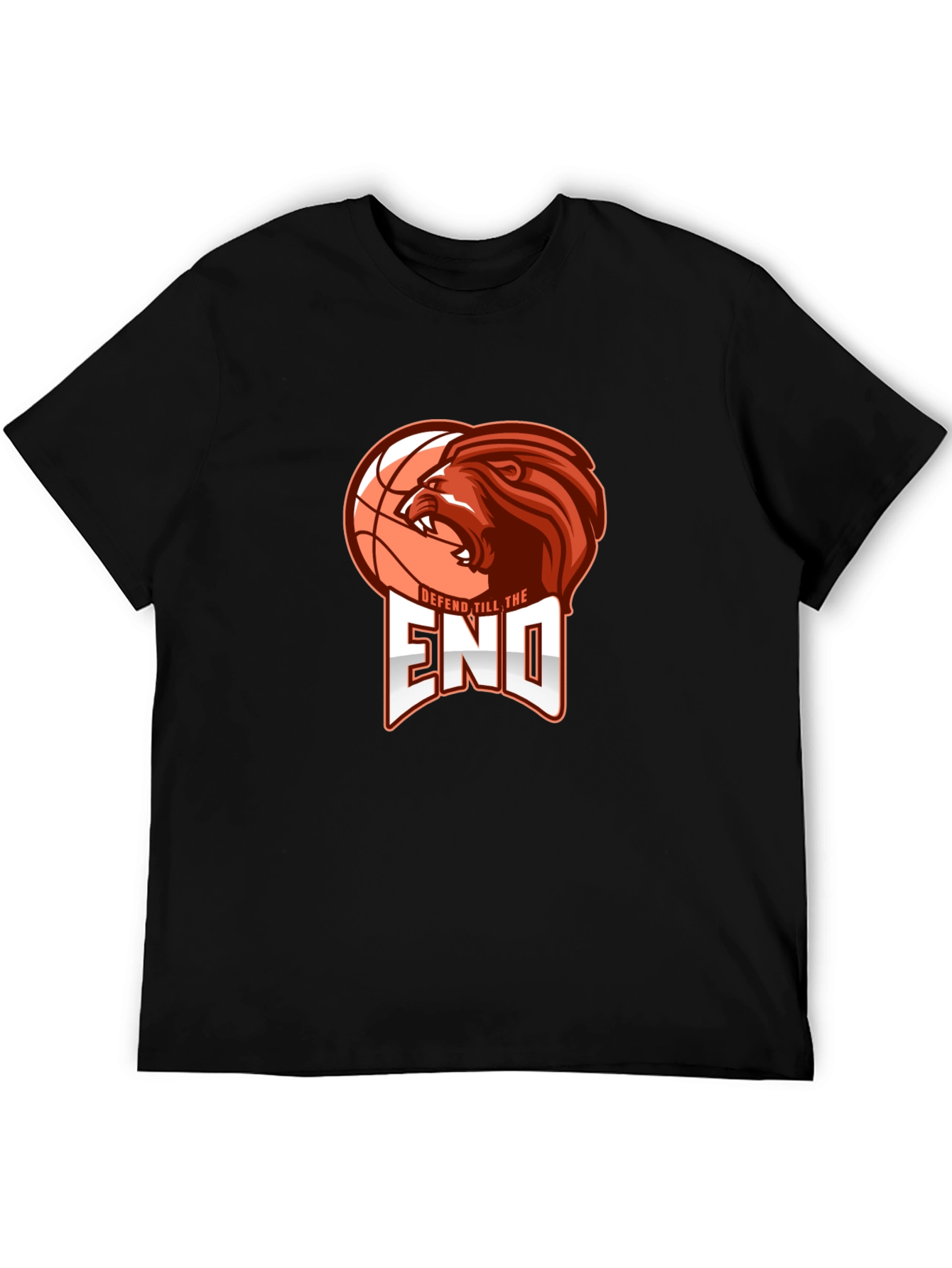 Defend Till the End Lion Basketball Graphic Tee