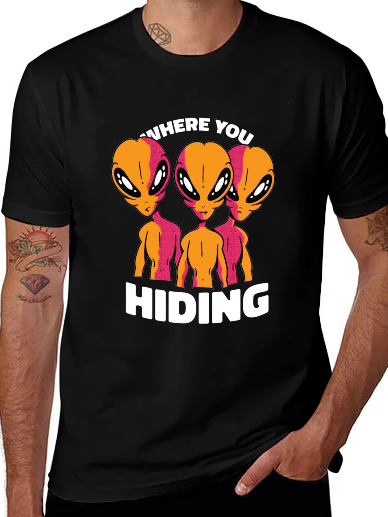 Alien Graphic T-Shirt - Where You Hiding?