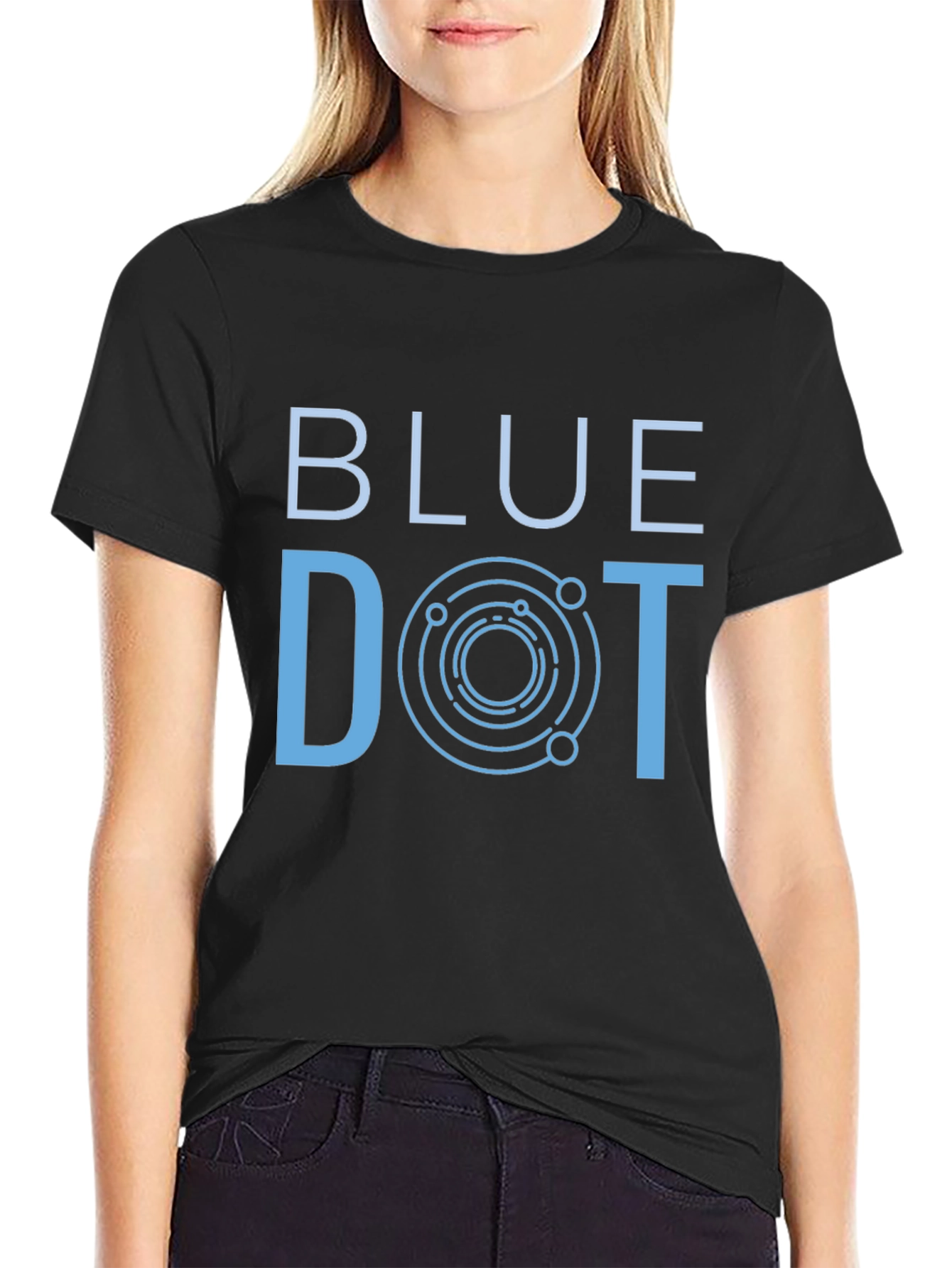 Blue Dot Graphic T-Shirt - Space Theme