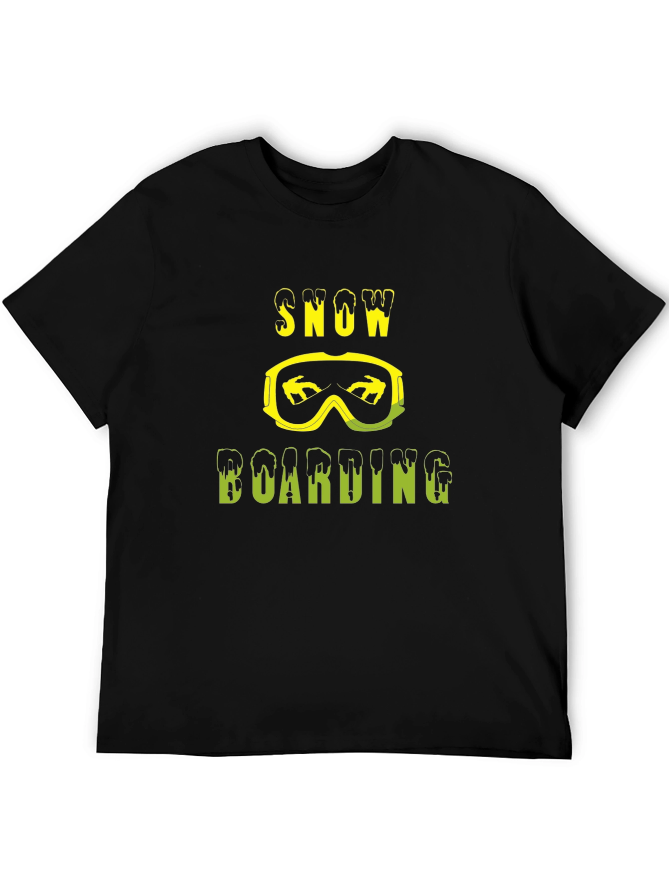 Snowboarding Graphic T-Shirt - Black