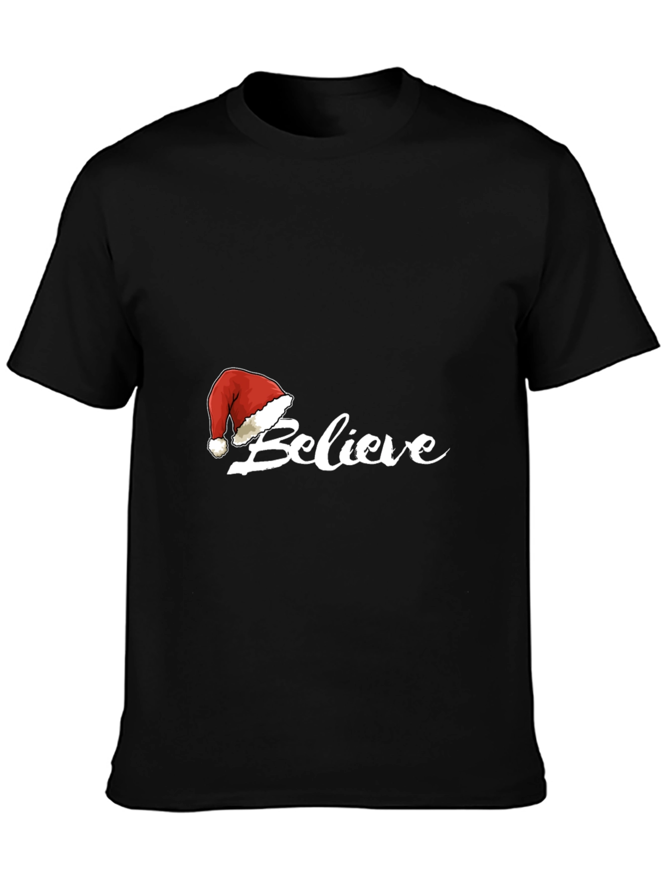 Believe Christmas Santa Hat T-Shirt
