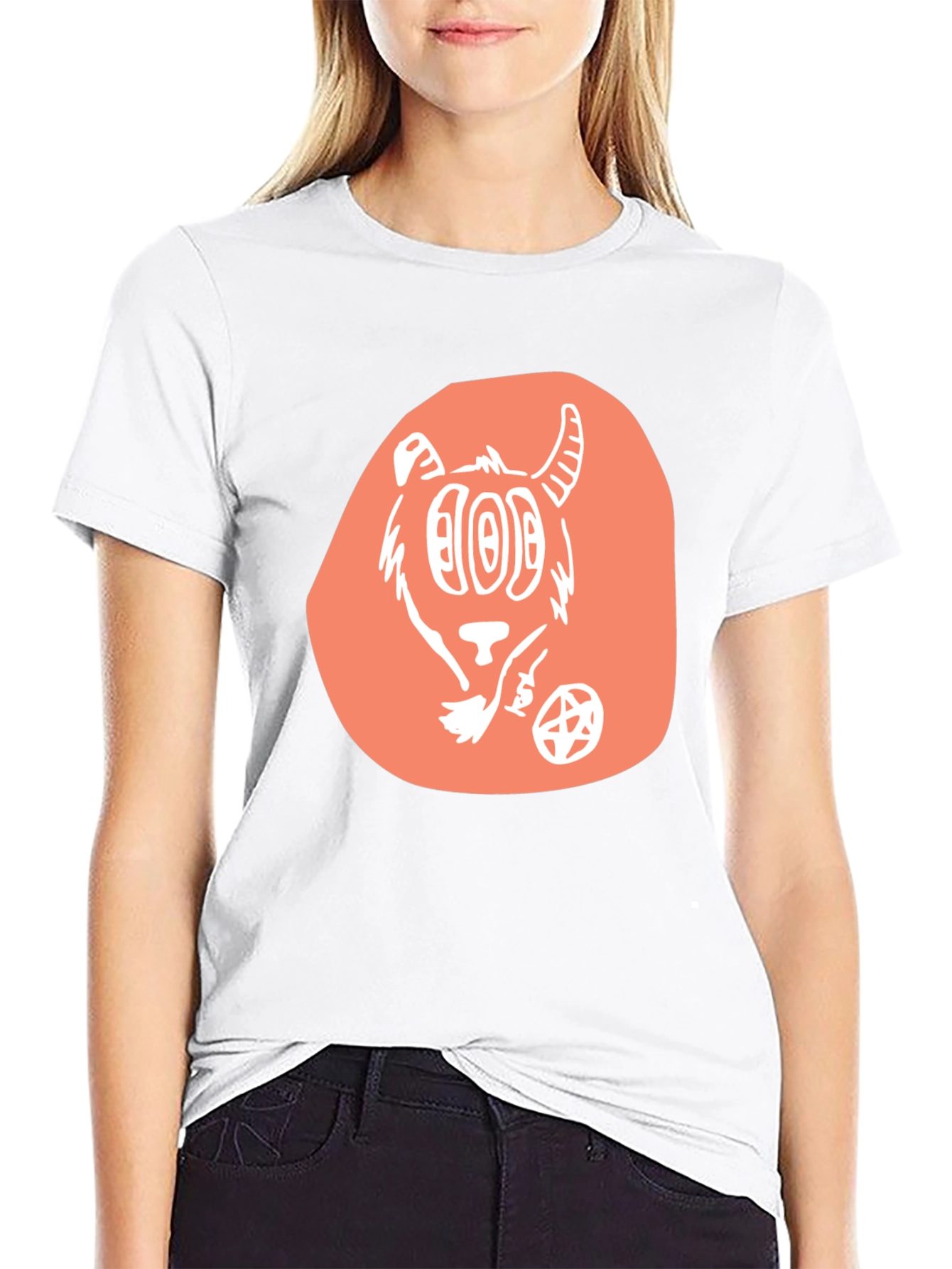 Graphic Tee - Cartoon Goat Design