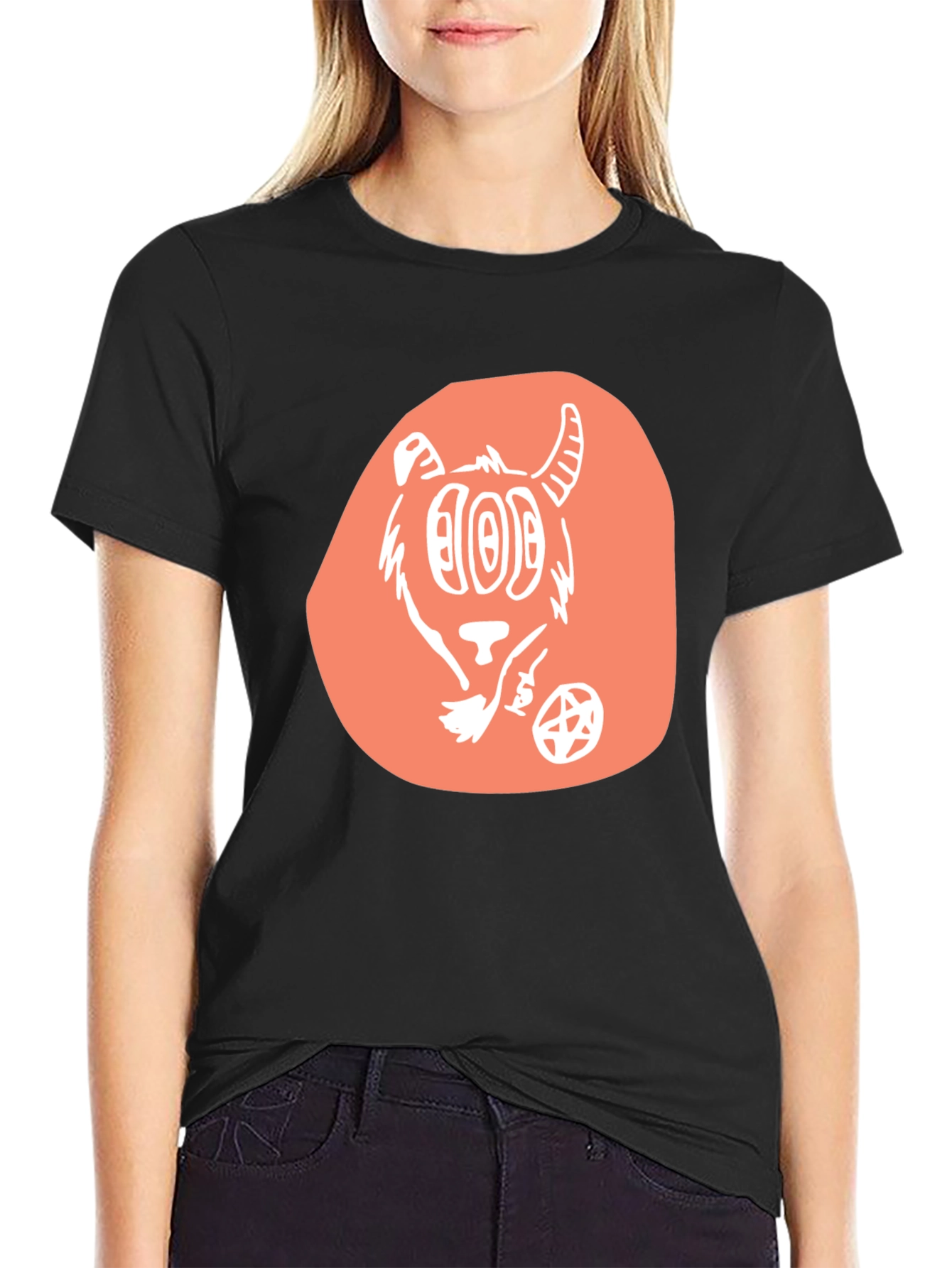 Graphic Tee - Cartoon Goat Design