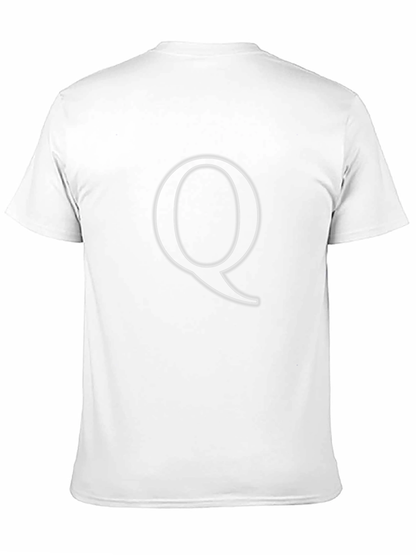 Letter Q Graphic Tee - Stylish Black Cotton T-Shirt