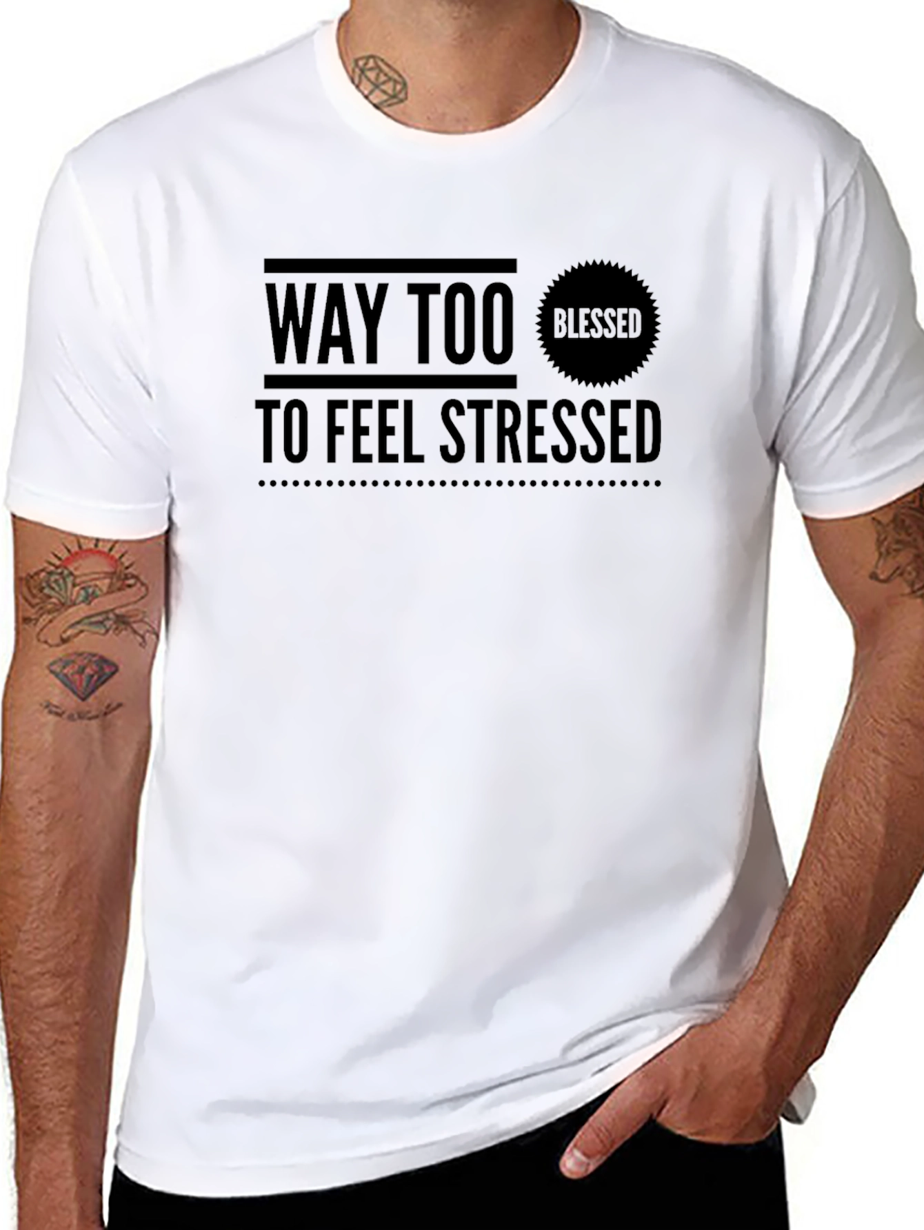 Way Too Blessed Graphic Tee - Black Comfort