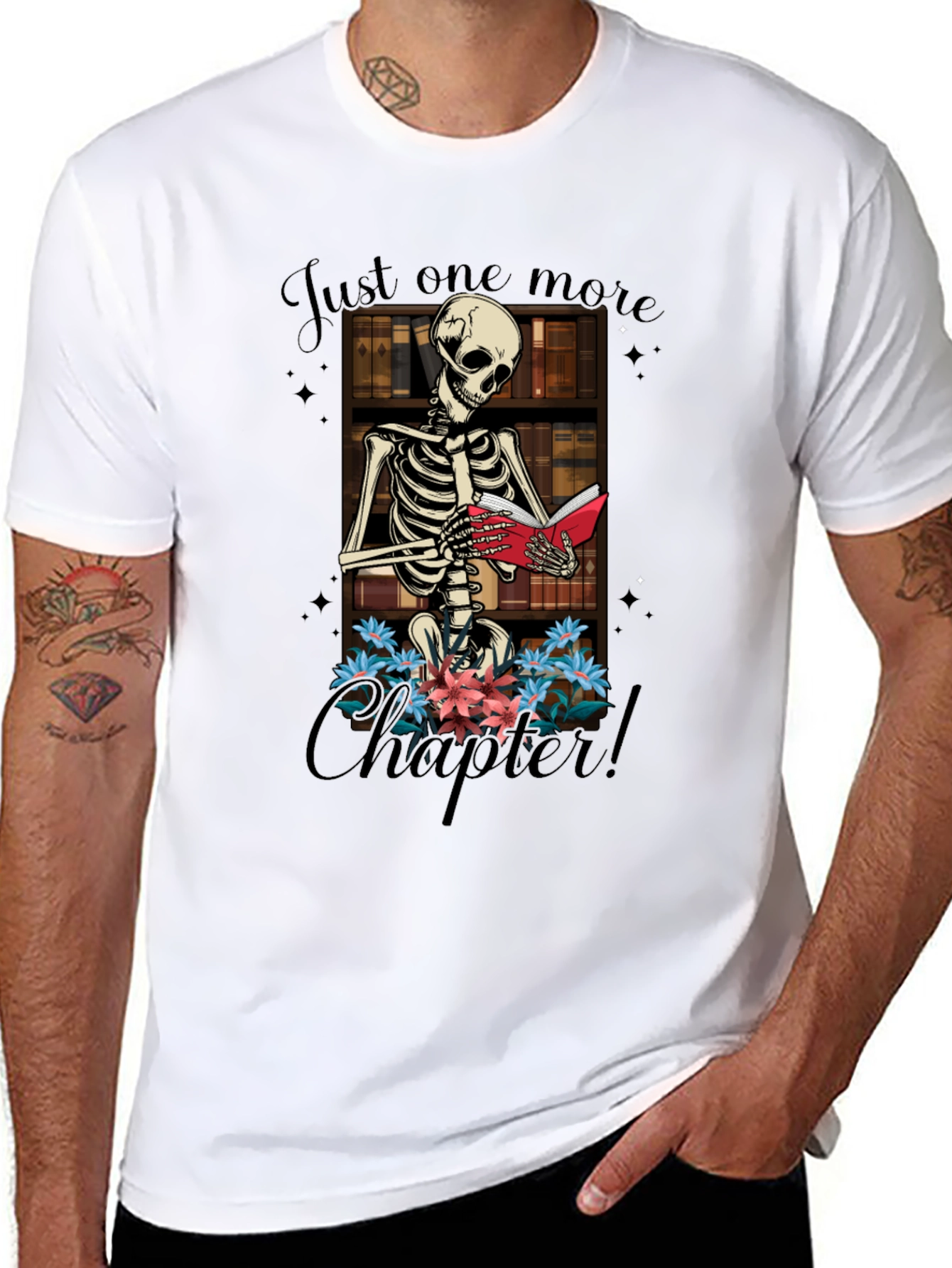 Just One More Chapter Skeleton T-Shirt