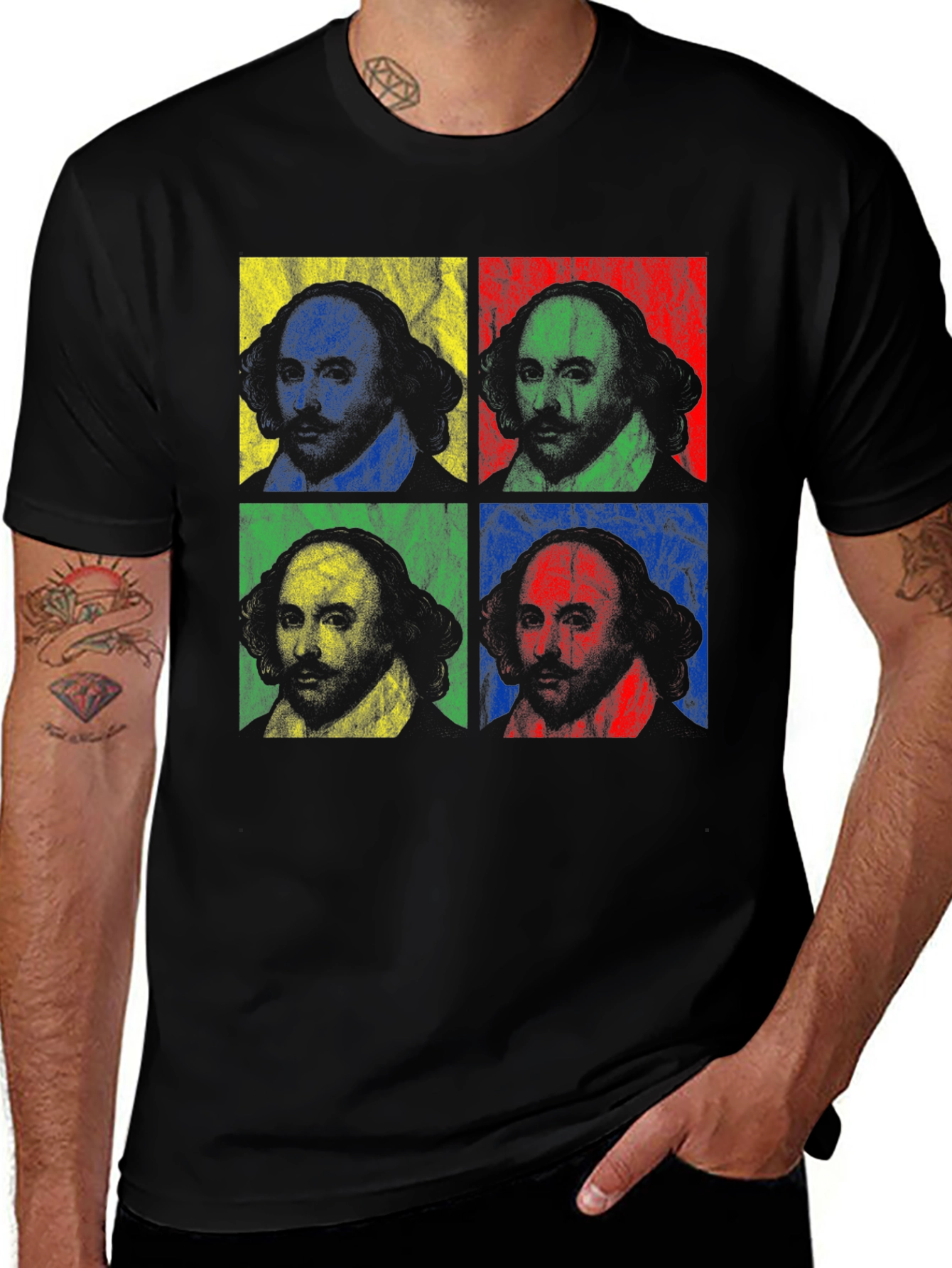 Shakespeare Pop Art T-Shirt - Literary Style
