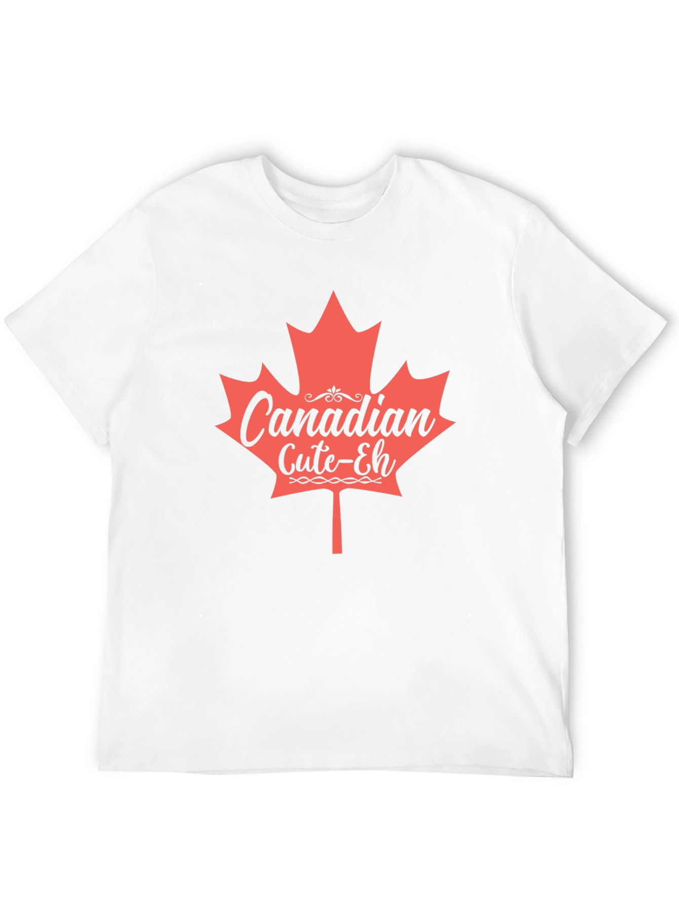 Canadian Cute-Eh Maple Leaf Graphic T-Shirt