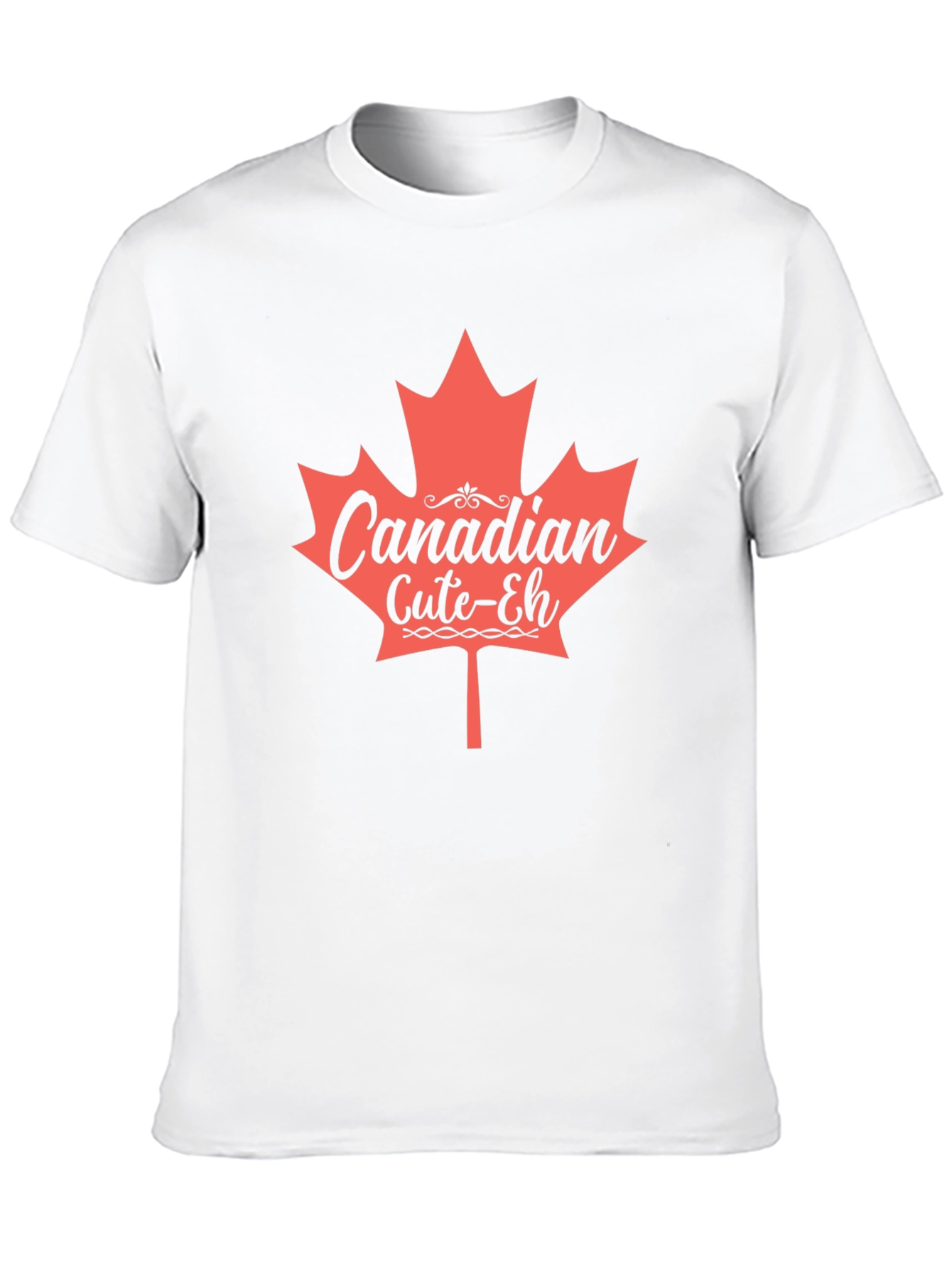 Canadian Cute-Eh Maple Leaf Graphic T-Shirt