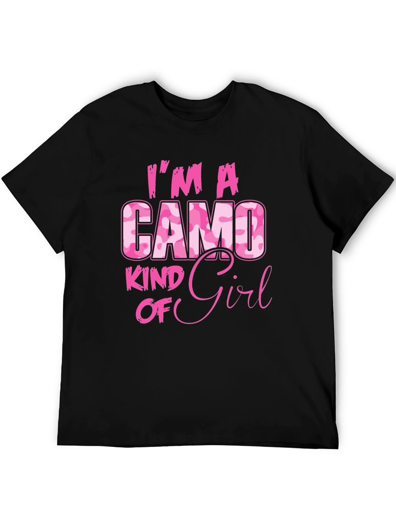 Camo Kind of Girl T-Shirt - Pink Camouflage