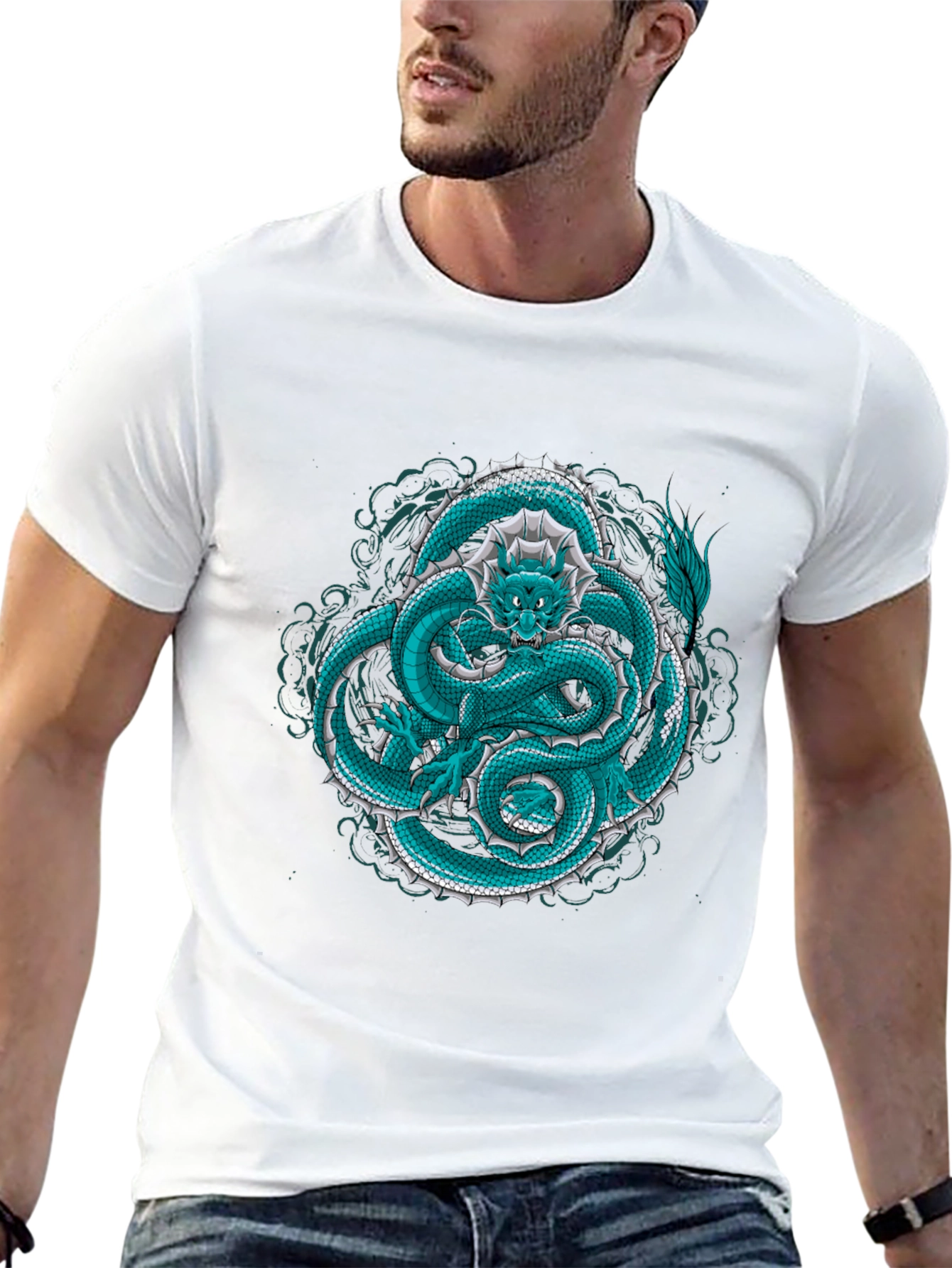 Dragon Graphic Tee - Cool Mythical Creature Shirt