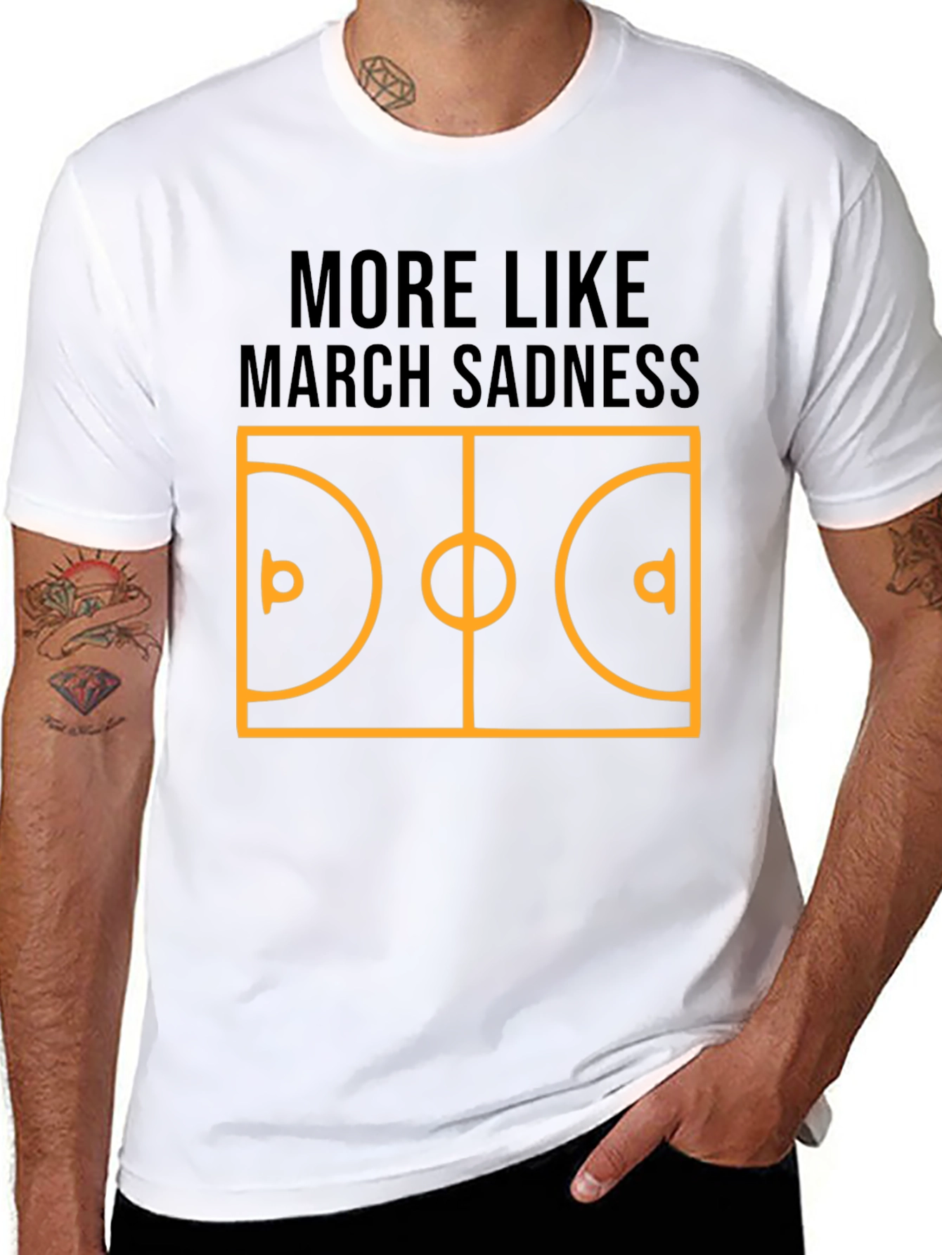 March Sadness Graphic Tee - Basketball Humor Shirt